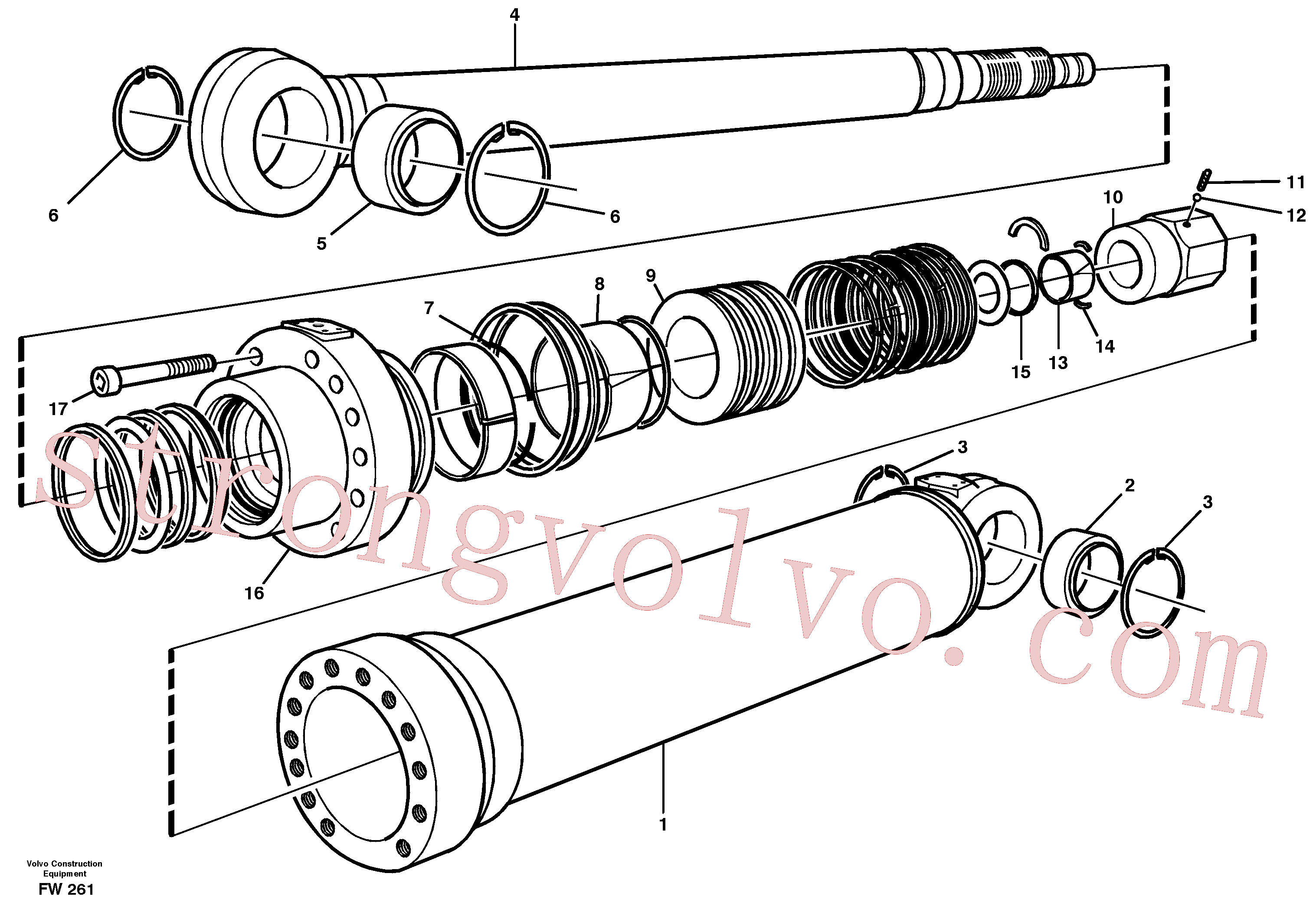 Atacado VOE11714555 Jogo de vedação Volvo escavadeira