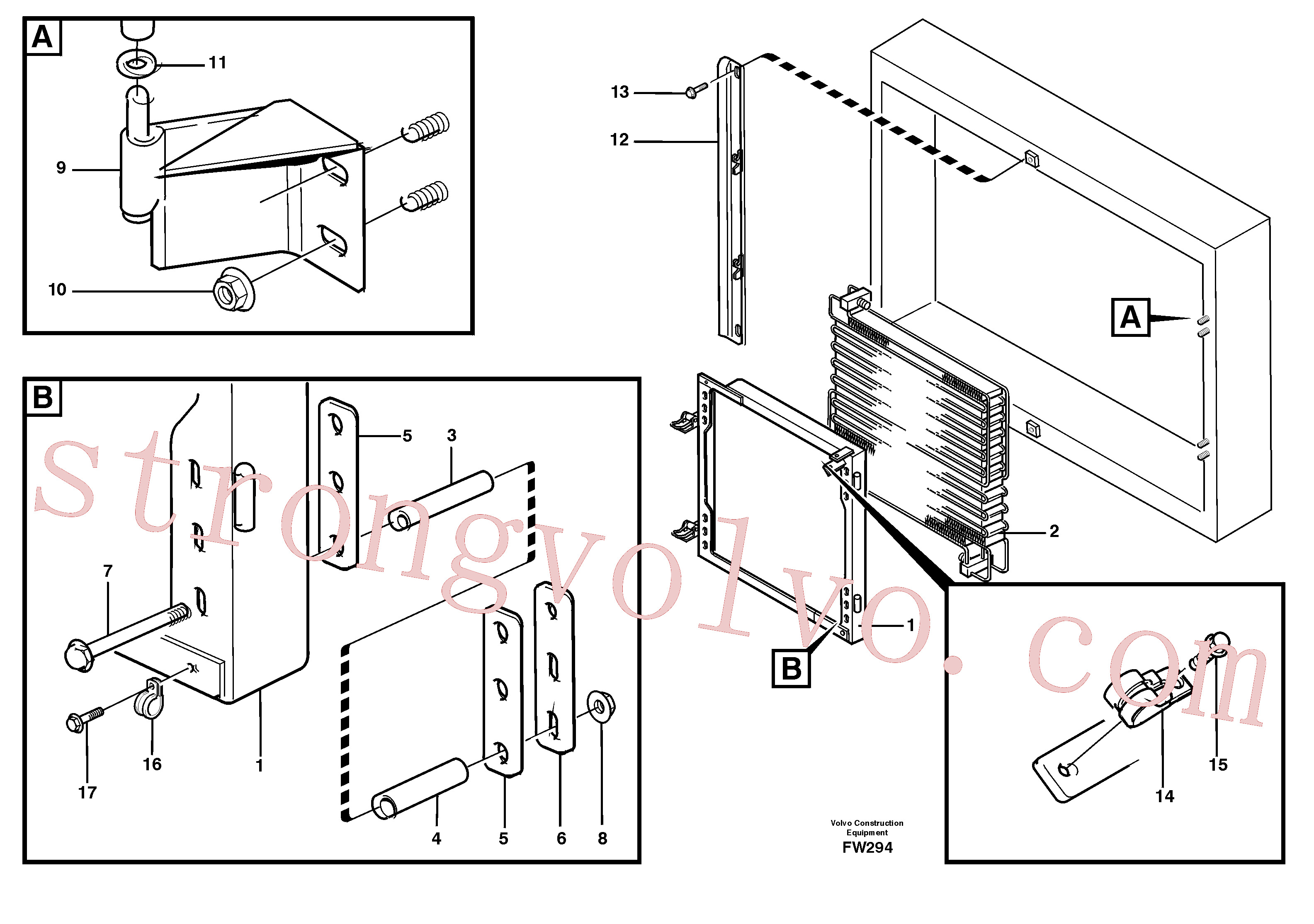 VOE14213639 Volvo Condensador com acessórios(FW294 Montagem)