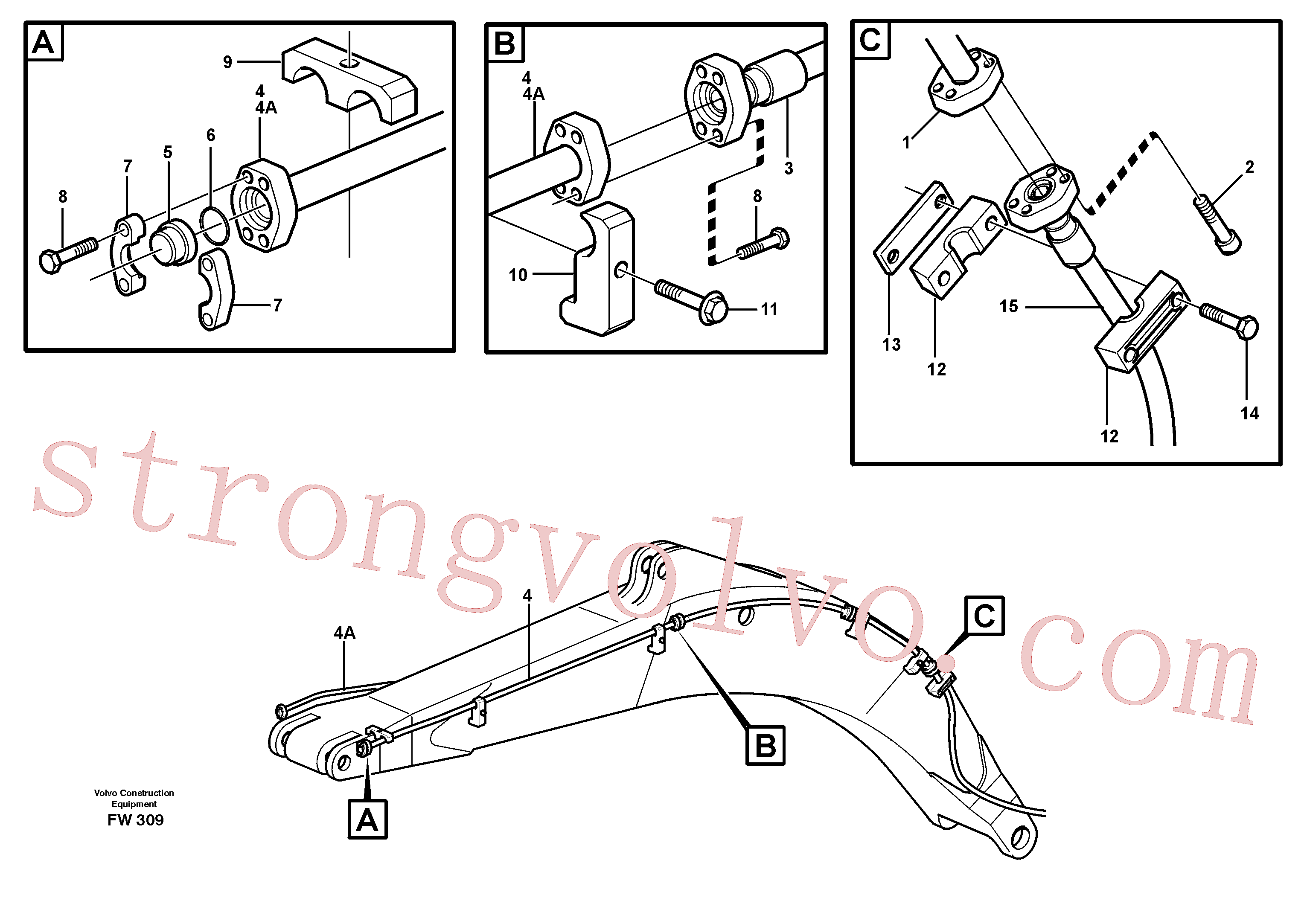 Volvo Montagem VOE14344188 Braçadeira Acessórios
