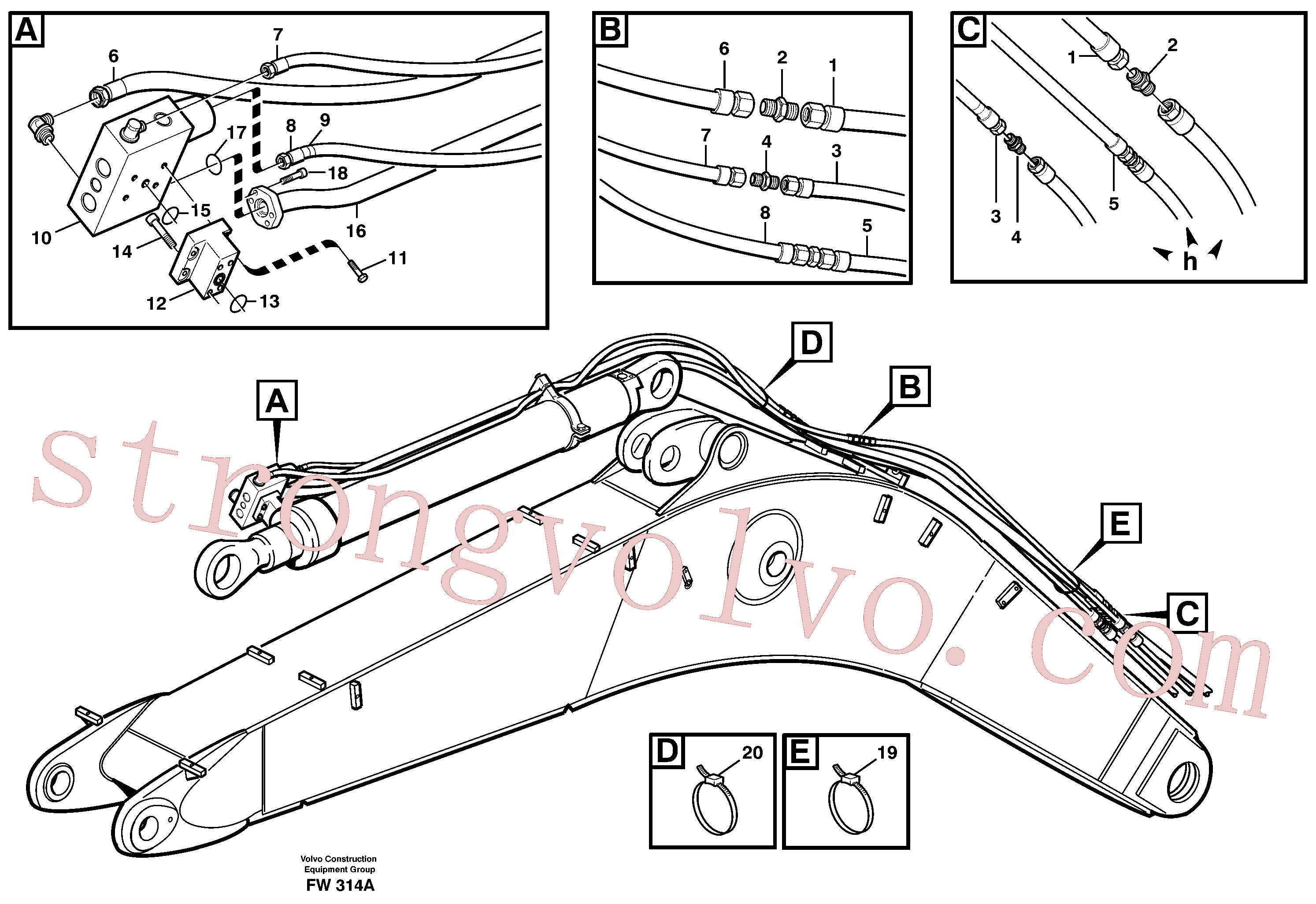 Volvo VOE14310131 Anel Volvo Acessórios para escavadeira