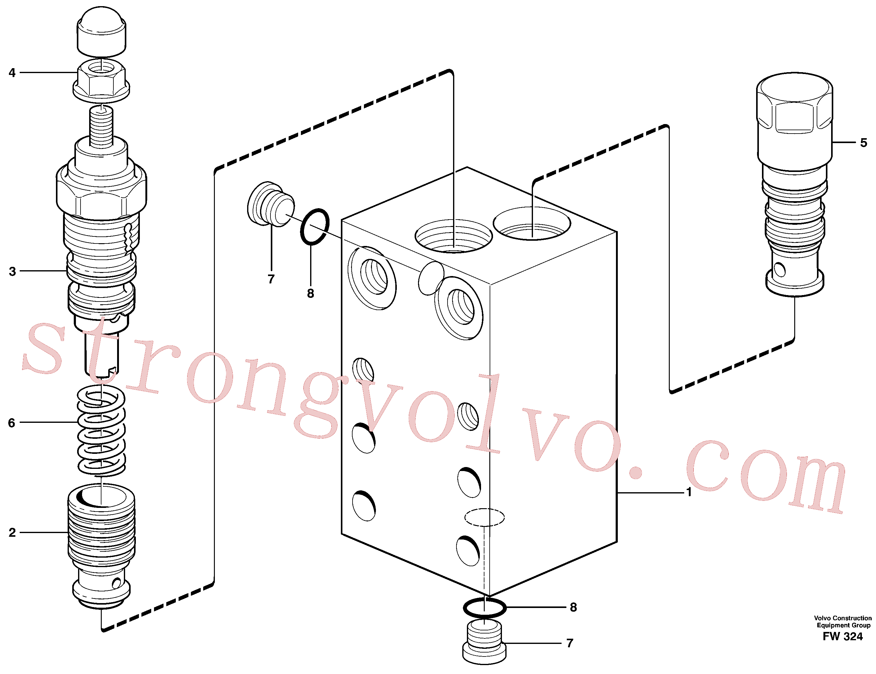 Atacado VOE14345543 Válvula inibidora Volvo escavadeira