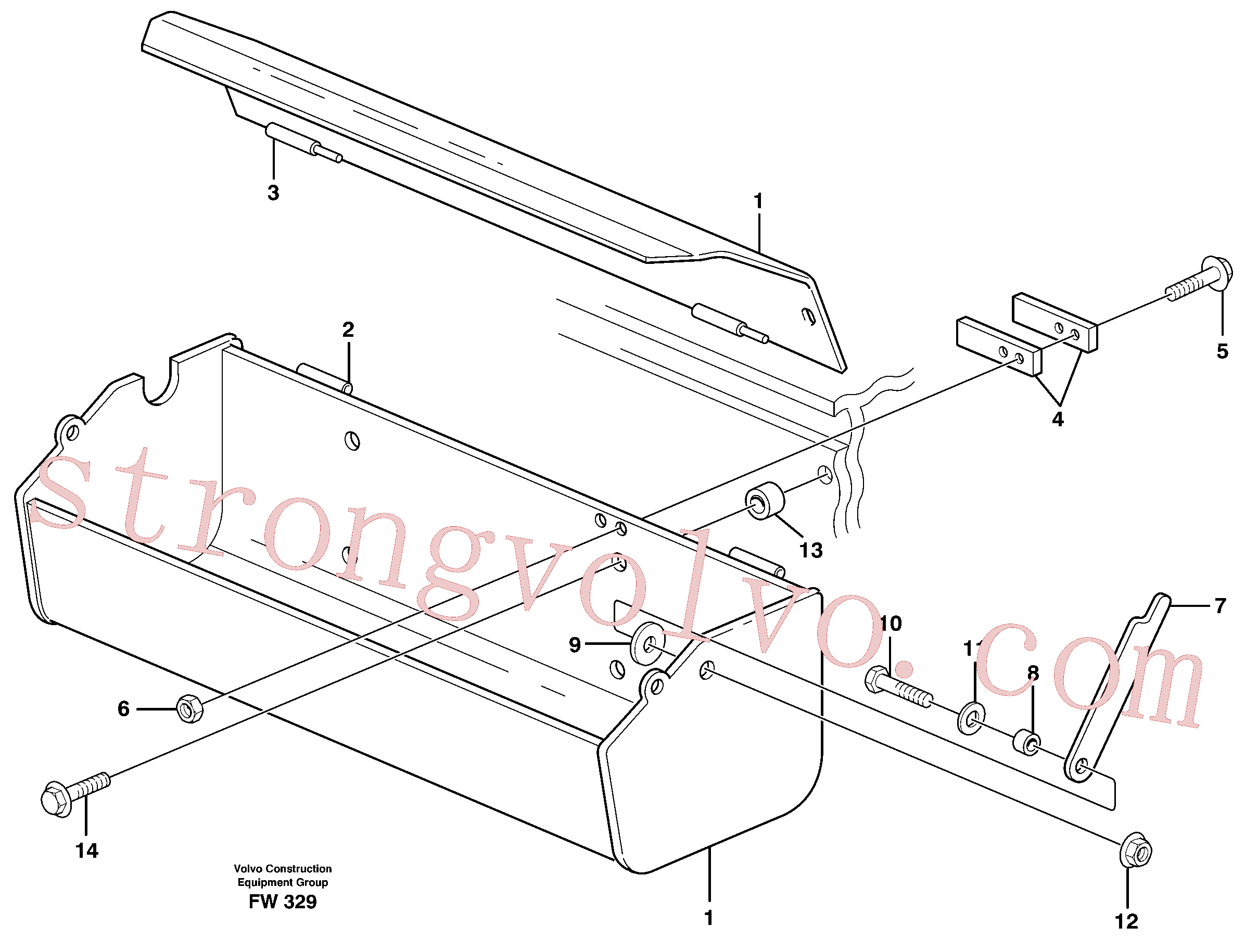 VOE14046798 Volvo Caixa de ferramentas(FW329 Montagem)