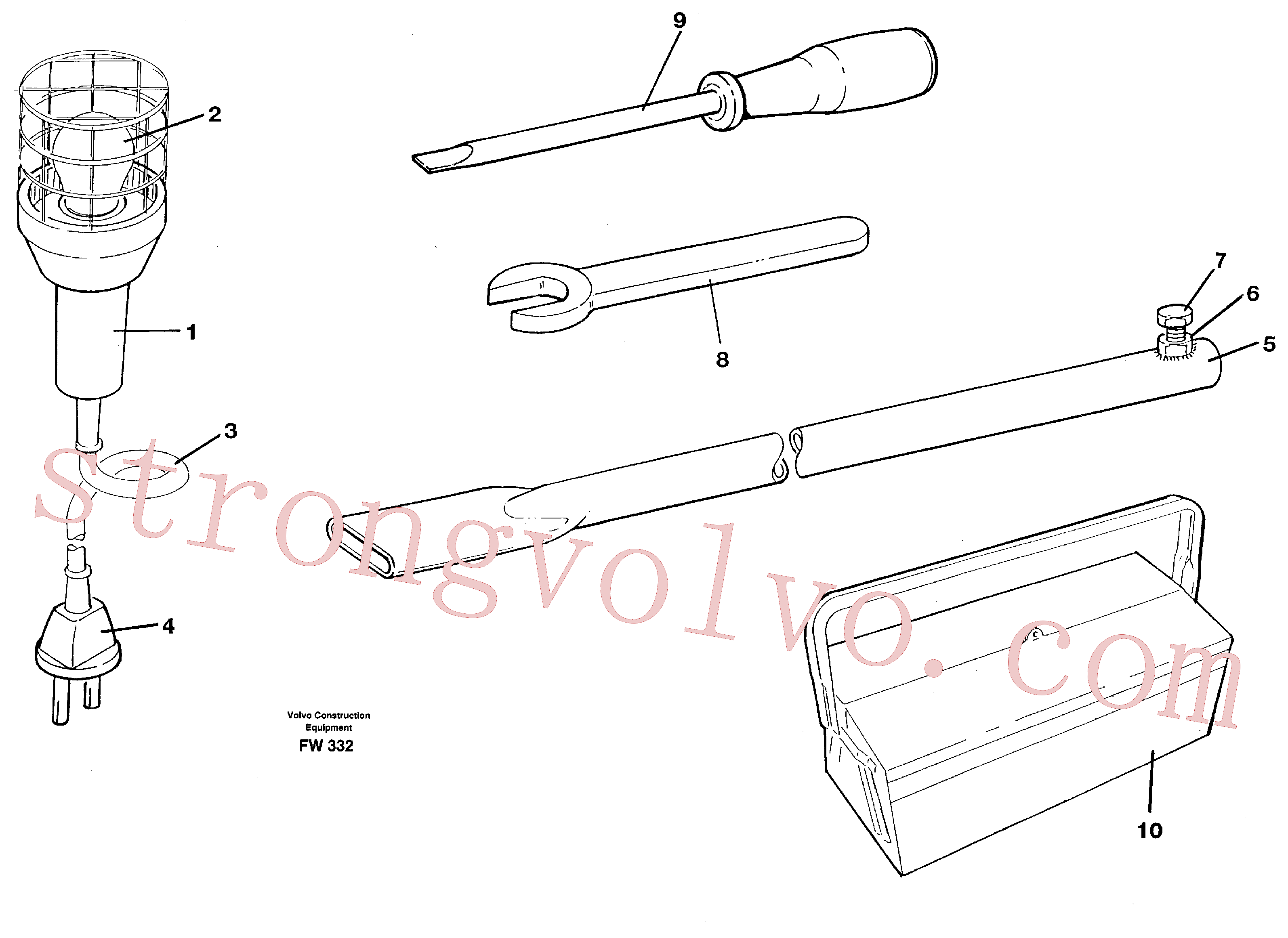 VOE962074 Volvo Kit de ferramentas(FW332 Montagem)