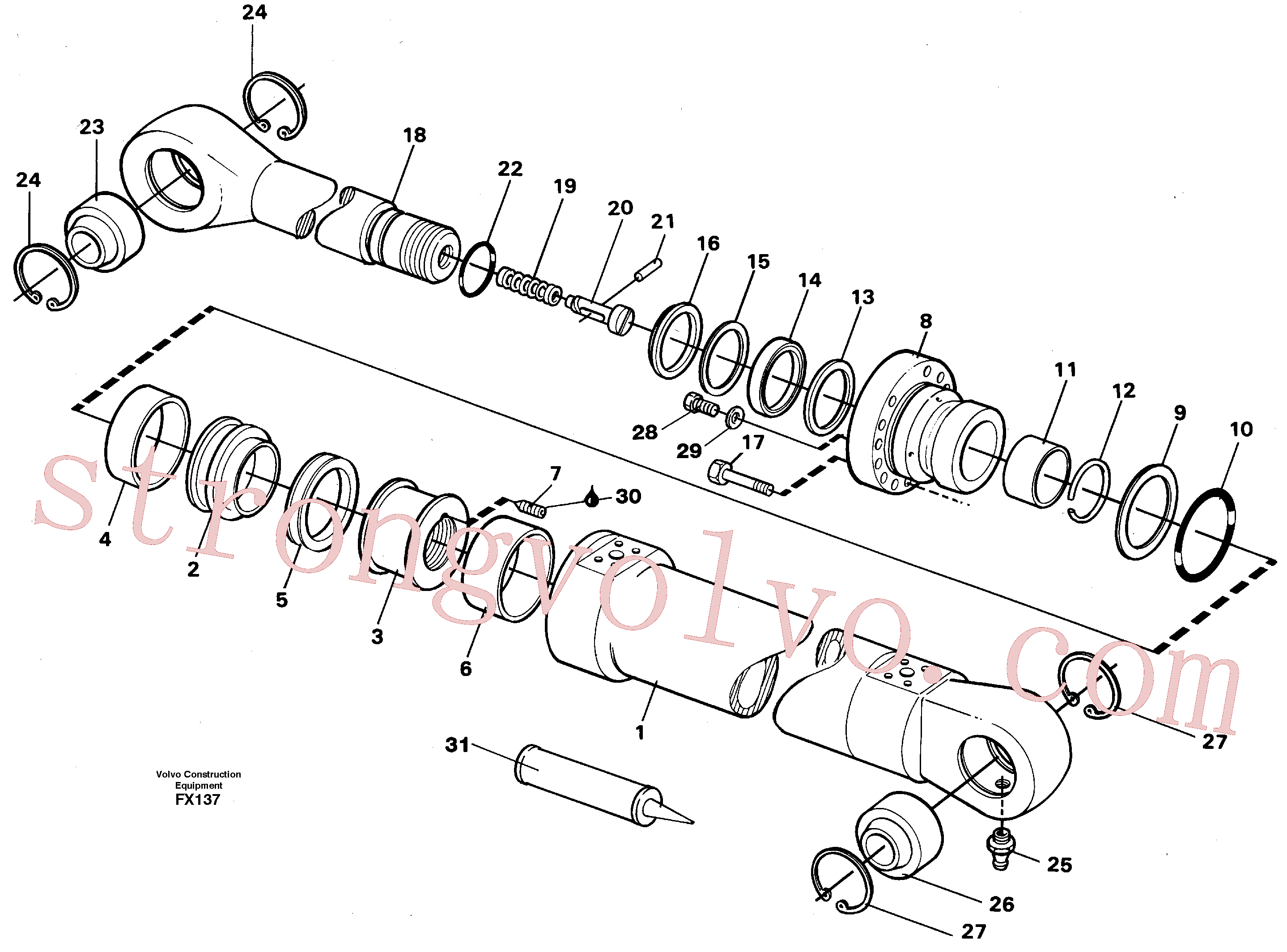 Atacado VOE14216267 Back-up ring Volvo escavadeira