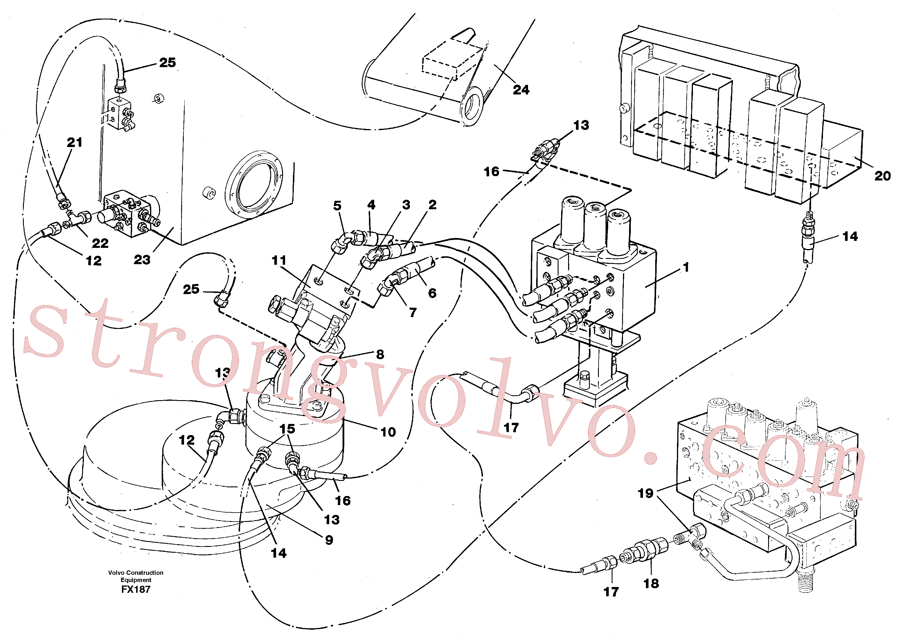 VOE14054177 Volvo Sistema de rotação da lança(FX187 Montagem)