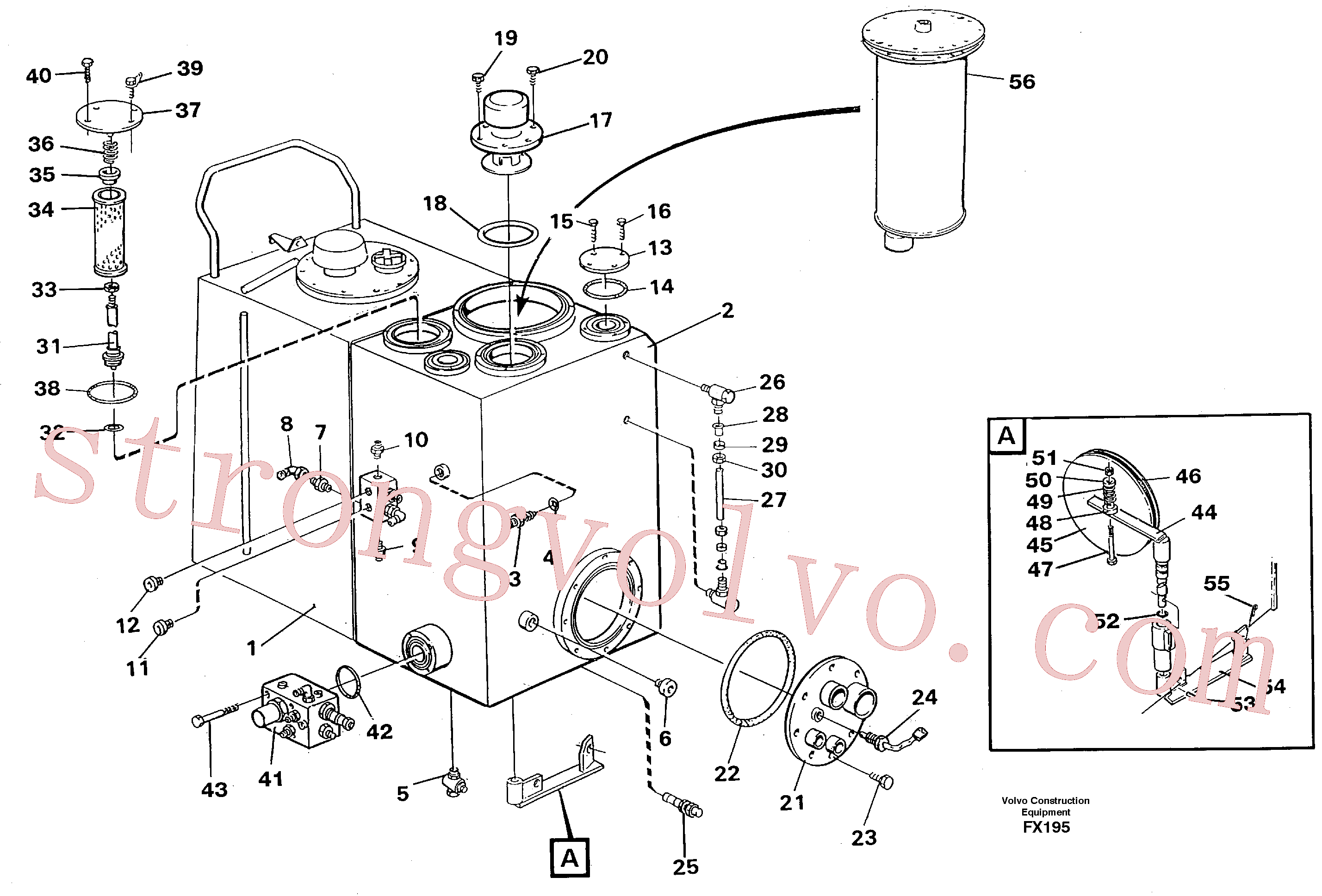 VOE14012446 Volvo Depósito de óleo hidráulico(FX195 Montagem)