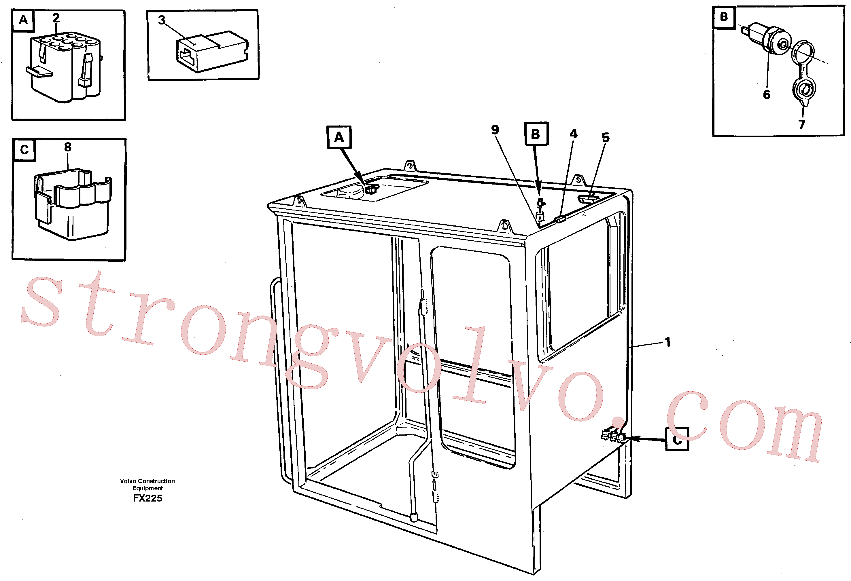 VOE14213865 Volvo Cablagem, cabina(FX225 Montagem)