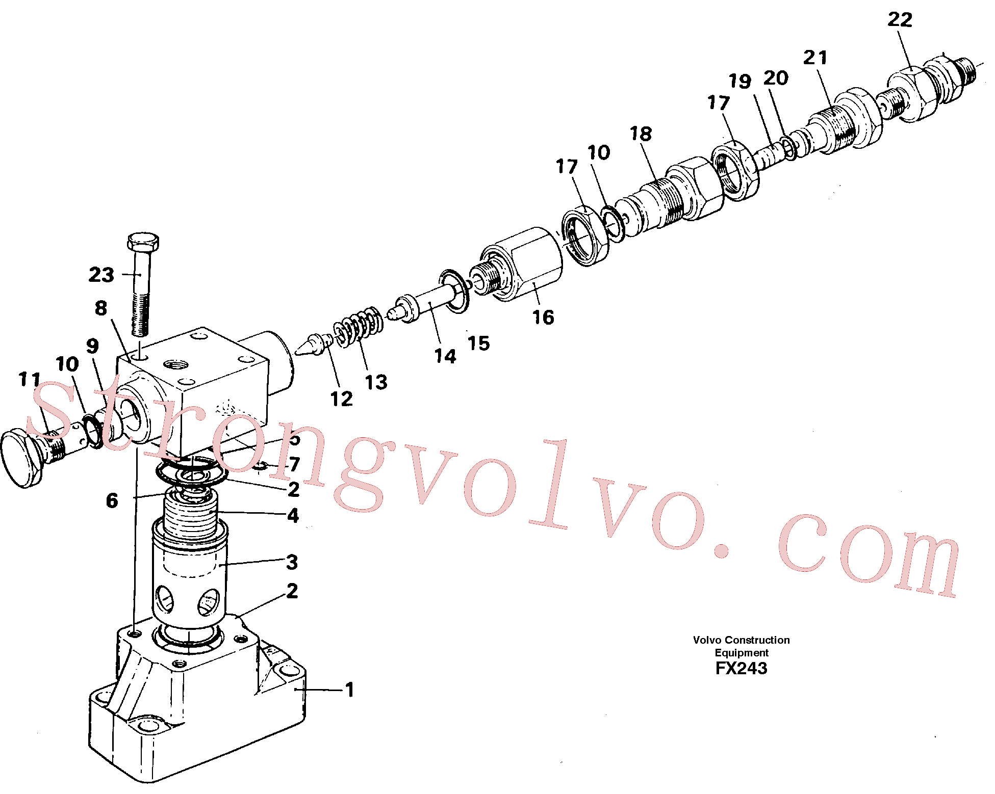 VOE14252571 Volvo Válvula de limitação da pressão(FX243 Montagem)