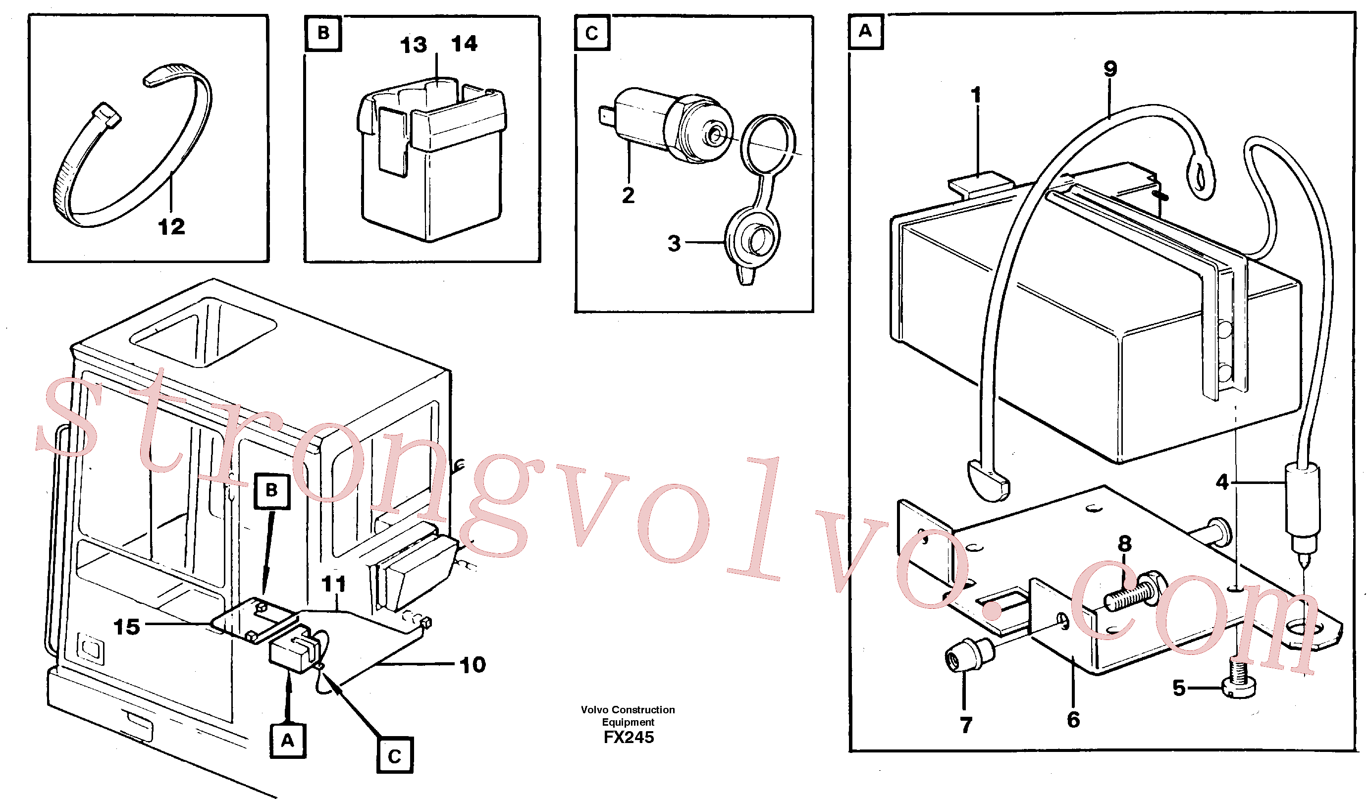 China Made VOE14247183 Suporte Volvo Acessórios para escavadeira