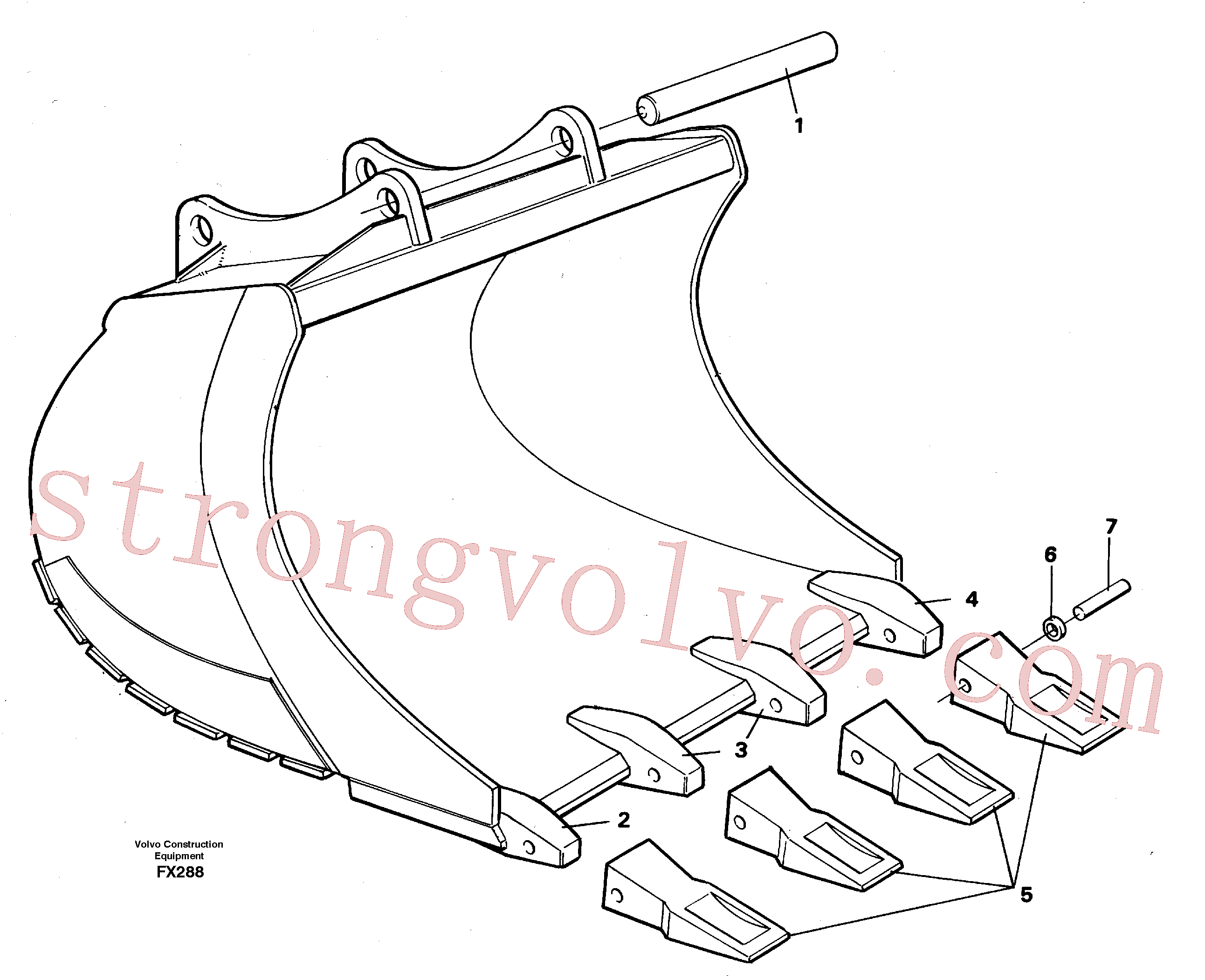 Volvo VOE14257809 Caçamba normal Volvo Acessórios para escavadeira