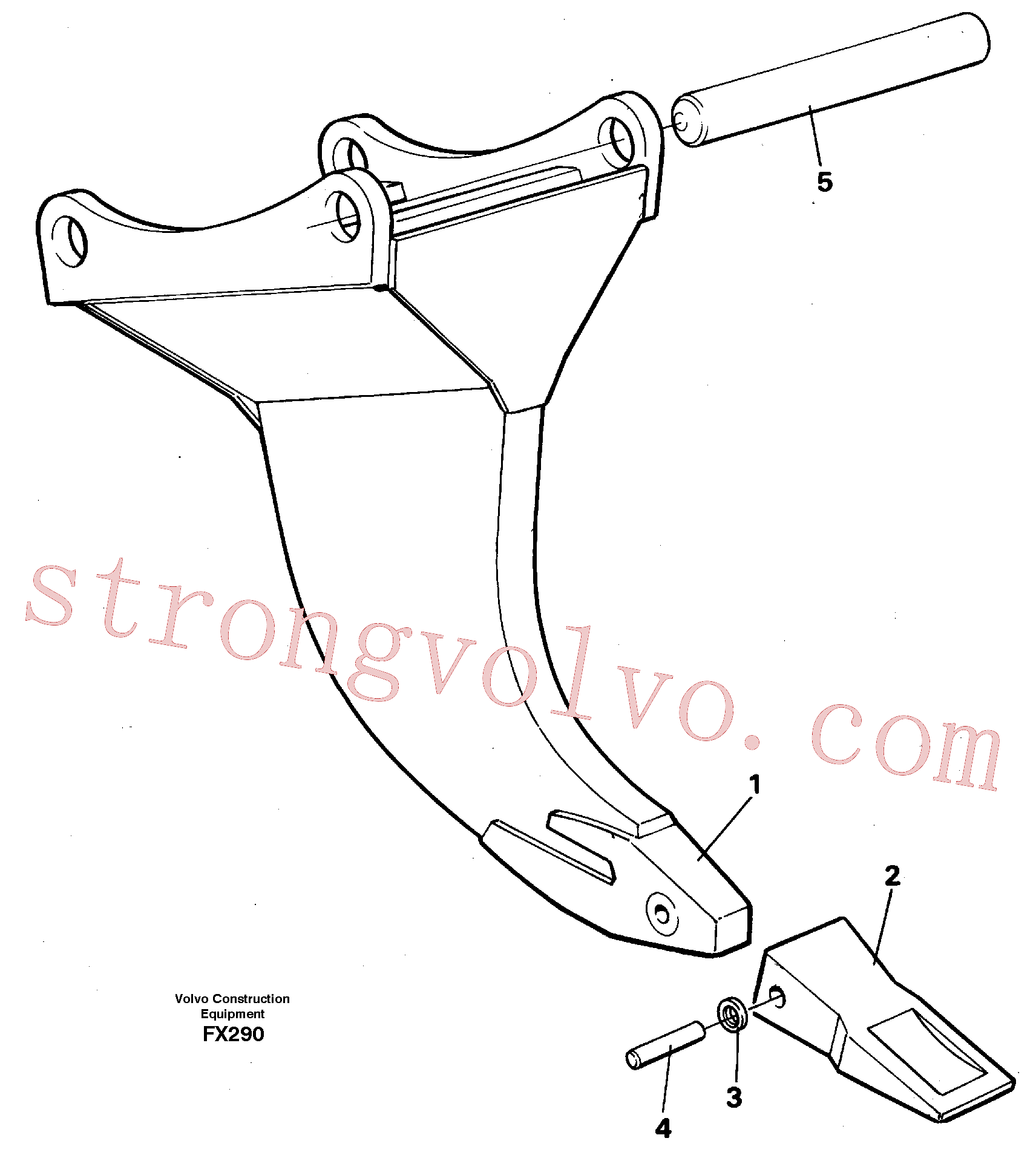 Volvo VOE14257935 Ripper Volvo Acessórios para escavadeira