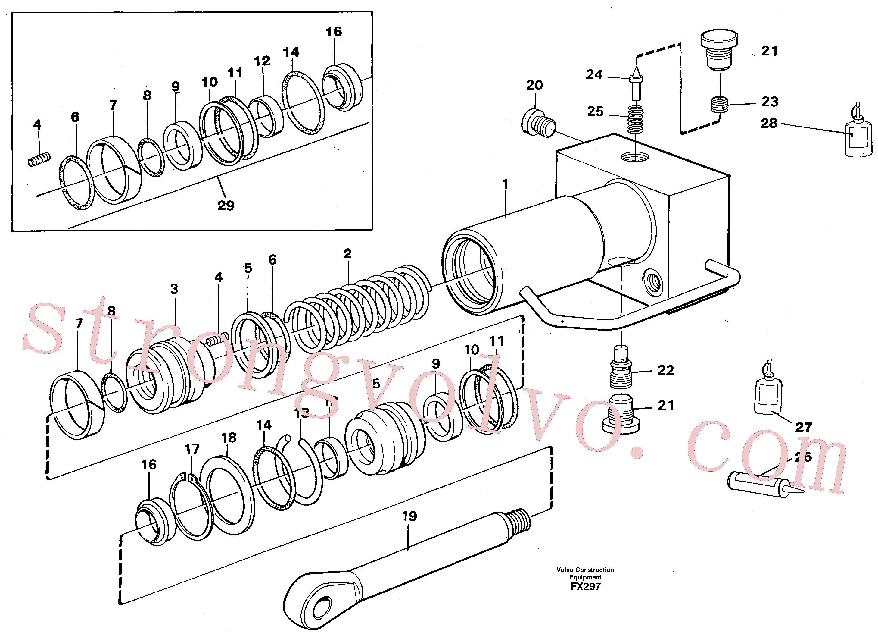 China Made VOE943710 Back-up ring Volvo Acessórios para escavadeira
