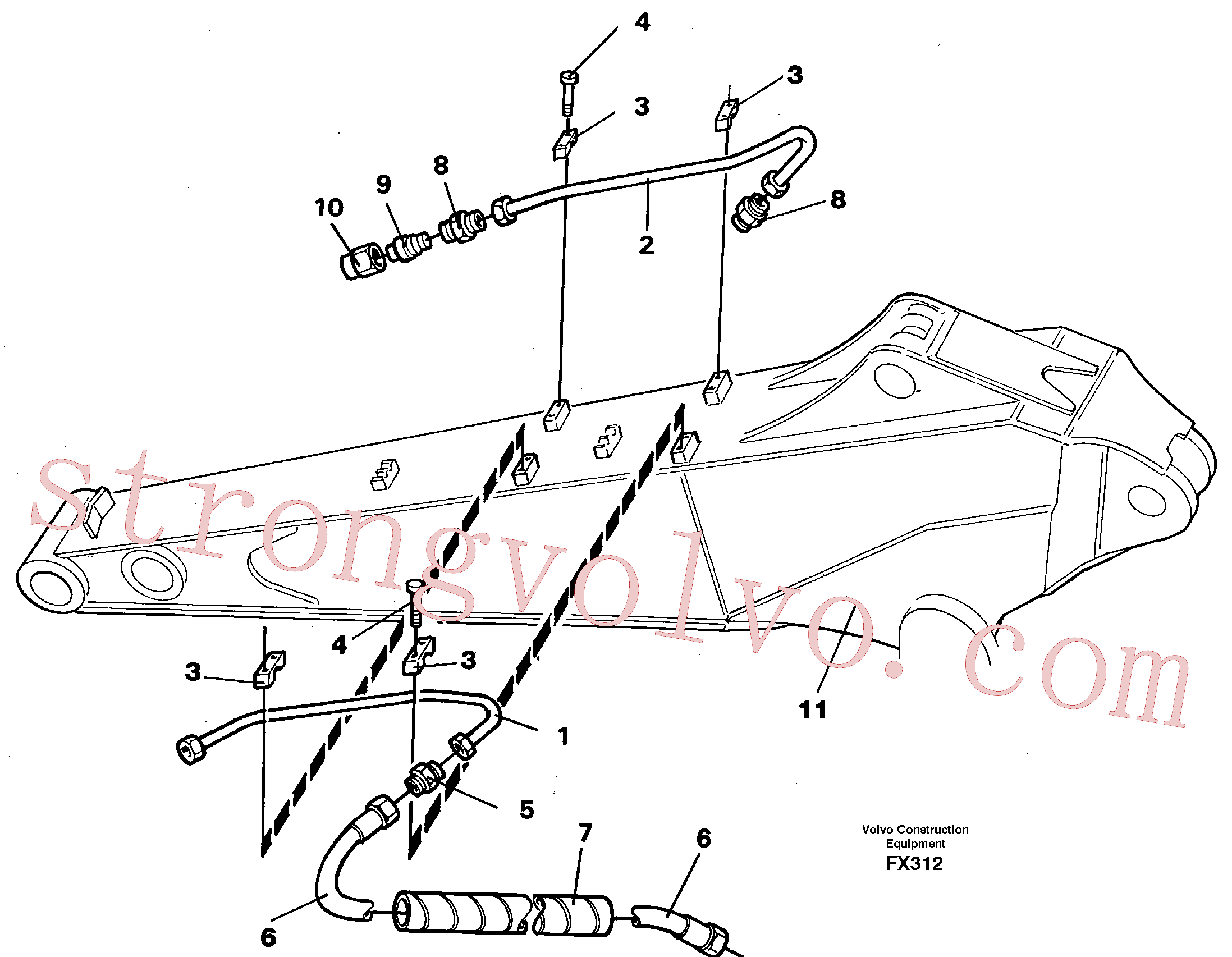 VOE14251540 Tube Assembly Volvo escavadeira