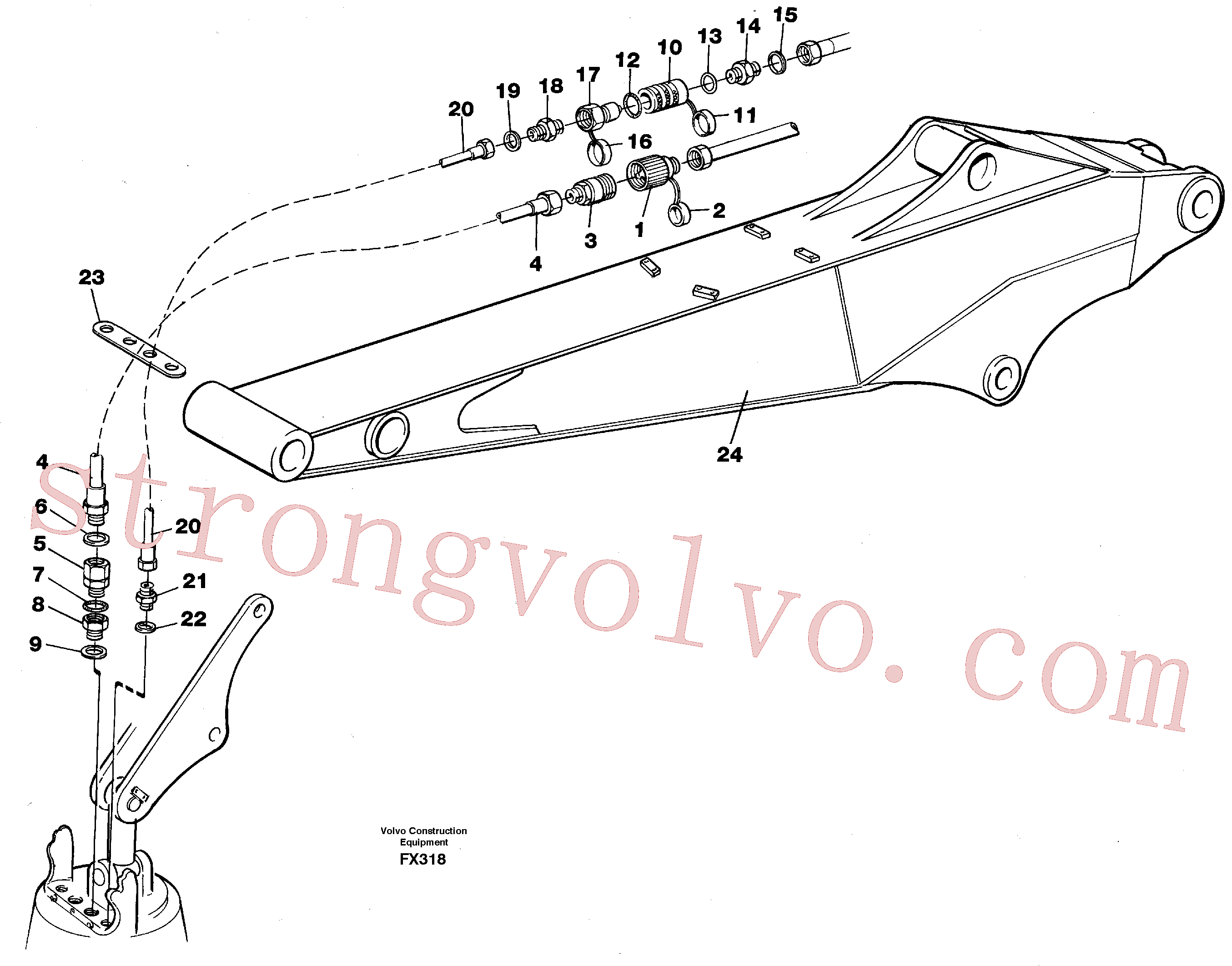 Volvo Acessórios para escavadeira VOE14012518 Rdc Bushing Acessórios