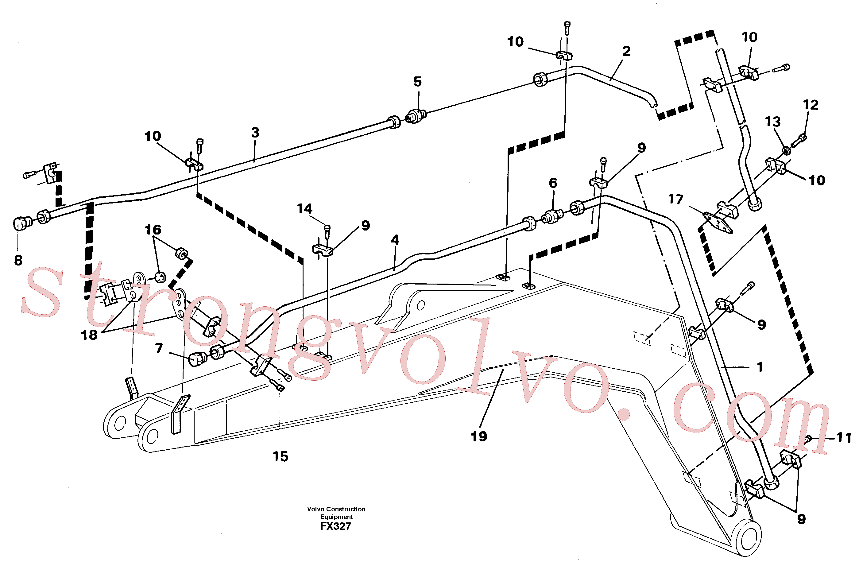 Atacado VOE14251630 Tube Assembly Volvo escavadeira