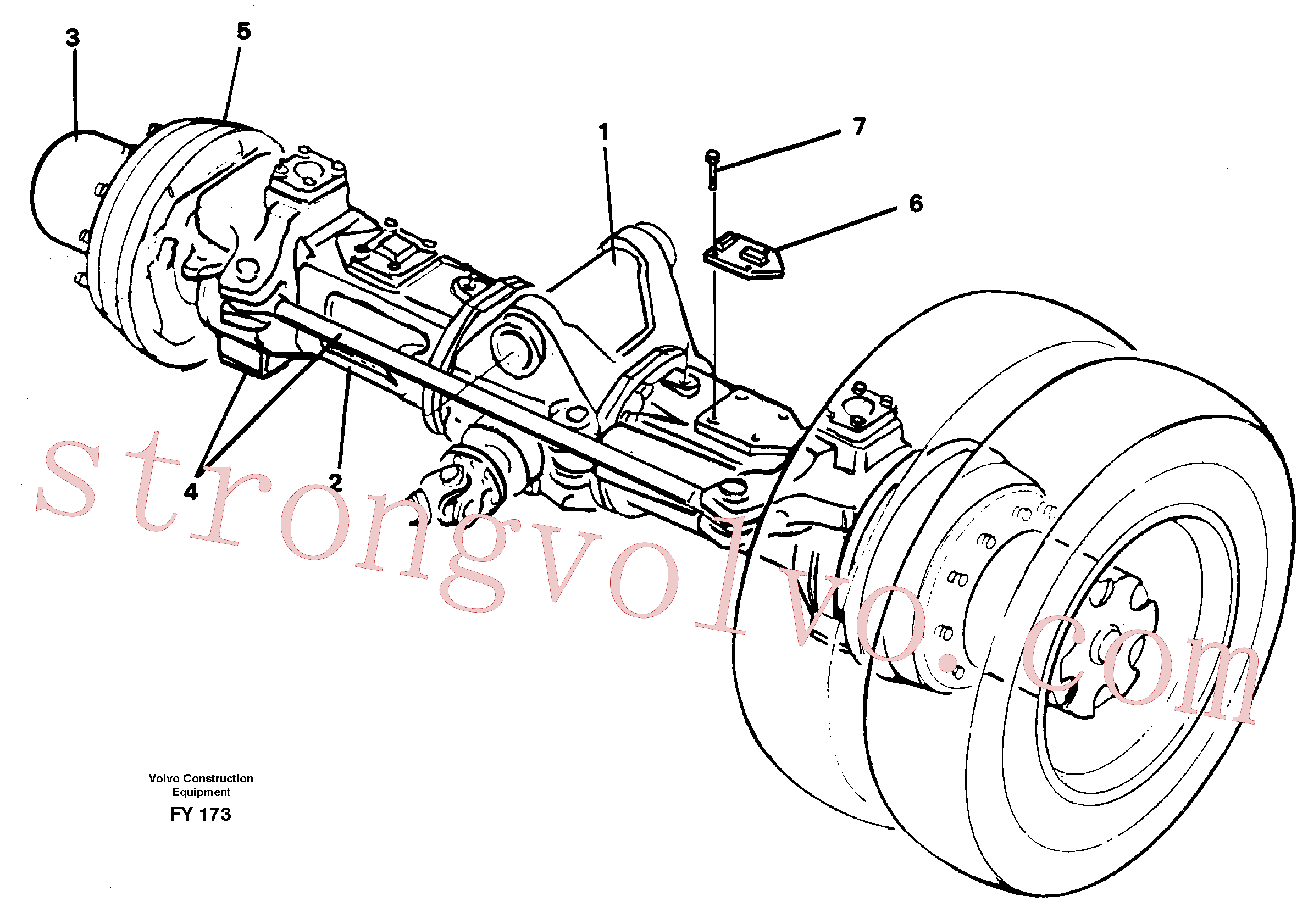 VOE959254 Volvo Eixo dianteiro(FY173 Montagem)