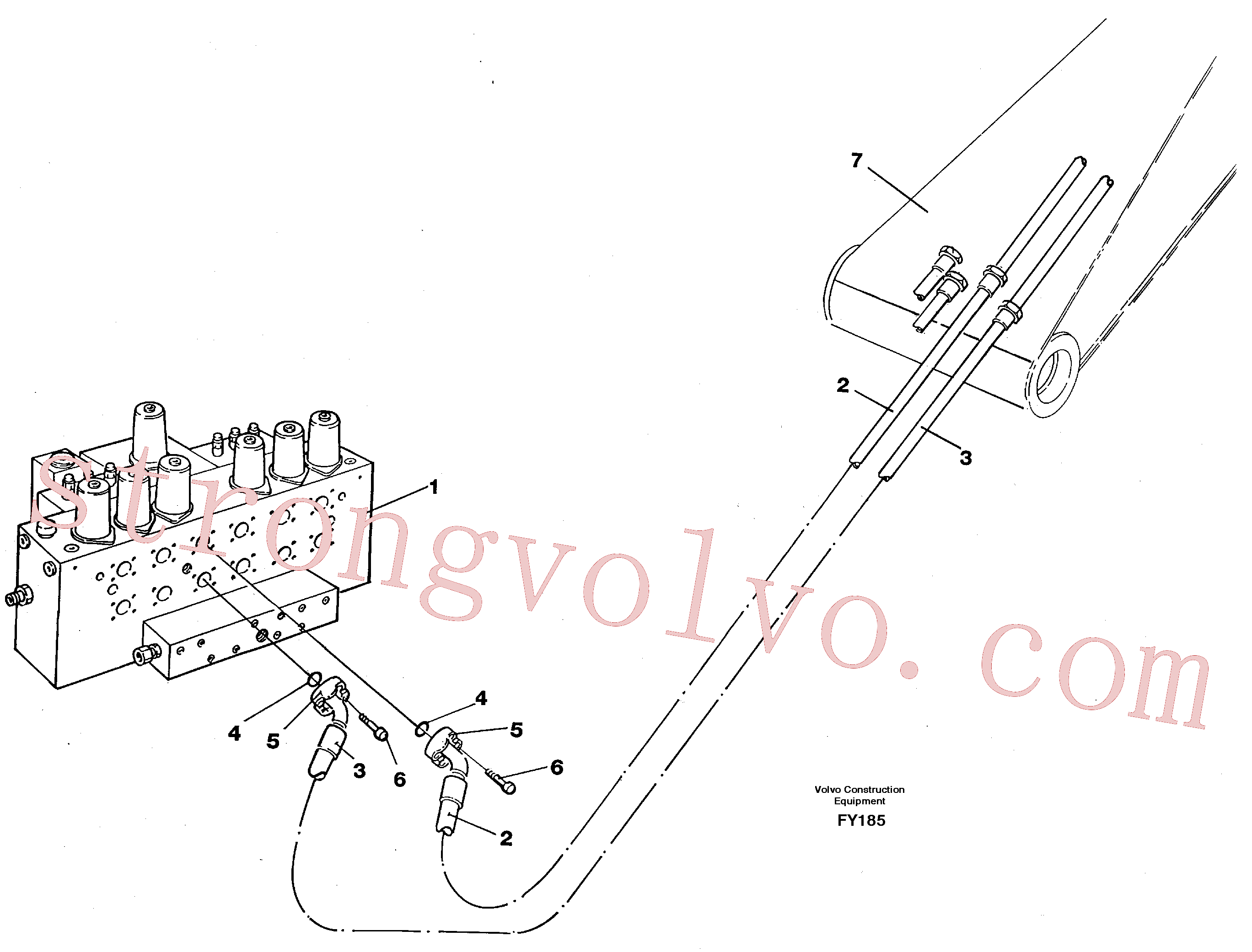 VOE14267472 Mangueira hidráulica Inscreva-se para Volvo Acessórios para escavadeira