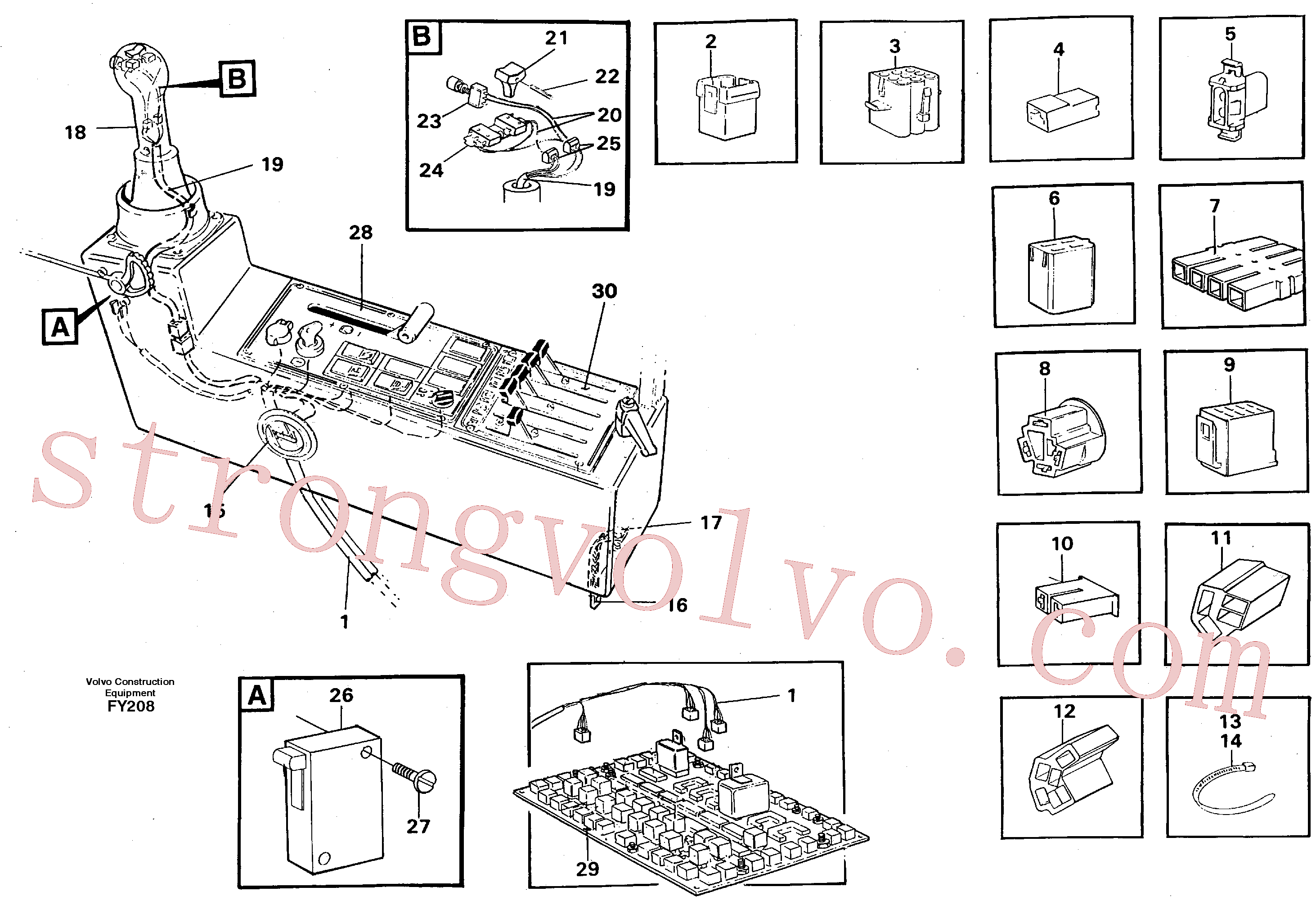 VOE14212007 Interruptor Volvo escavadeira