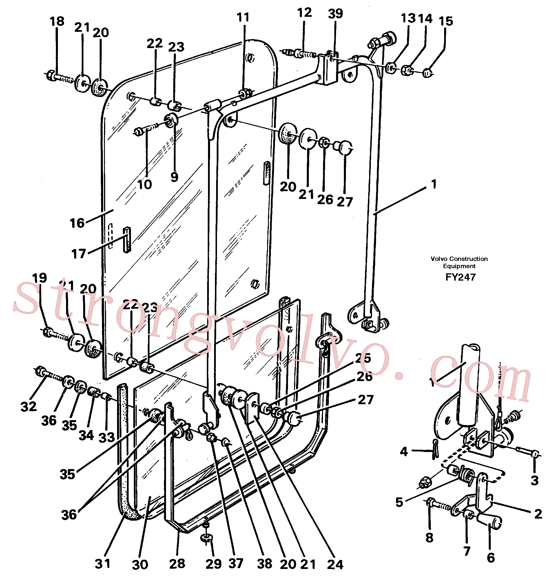 VOE14213254 Volvo Janela dianteira(FY247 Montagem)
