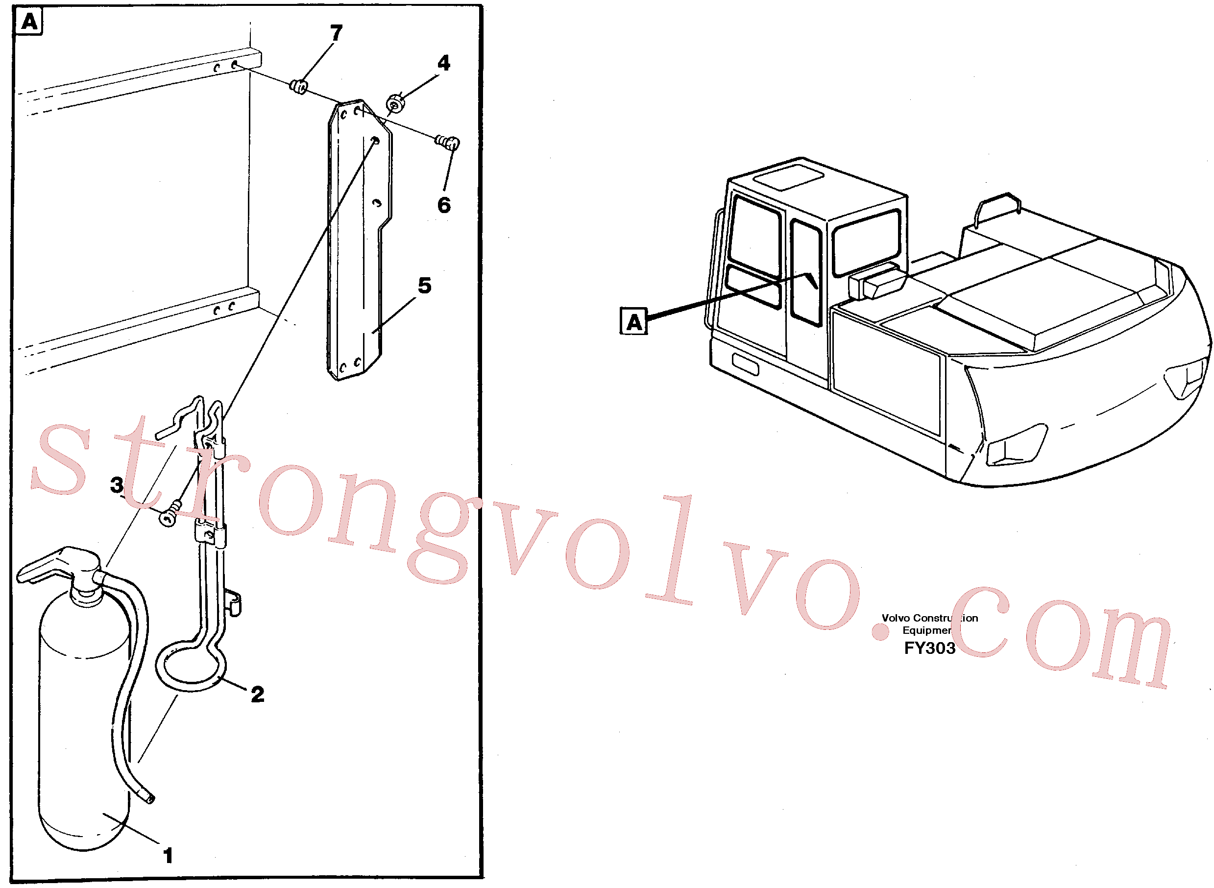 VOE14248861 Volvo Extintor de incêndio(FY303 Montagem)