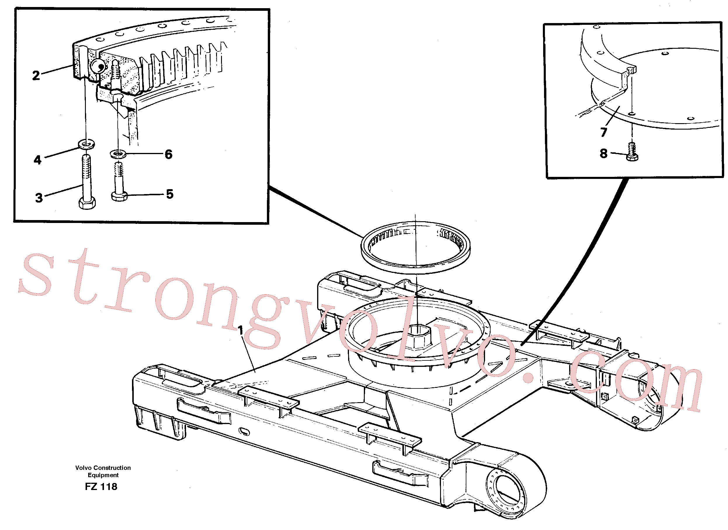 VOE11988454 Volvo Acoplamento do anel rotativo(FZ118 Montagem)