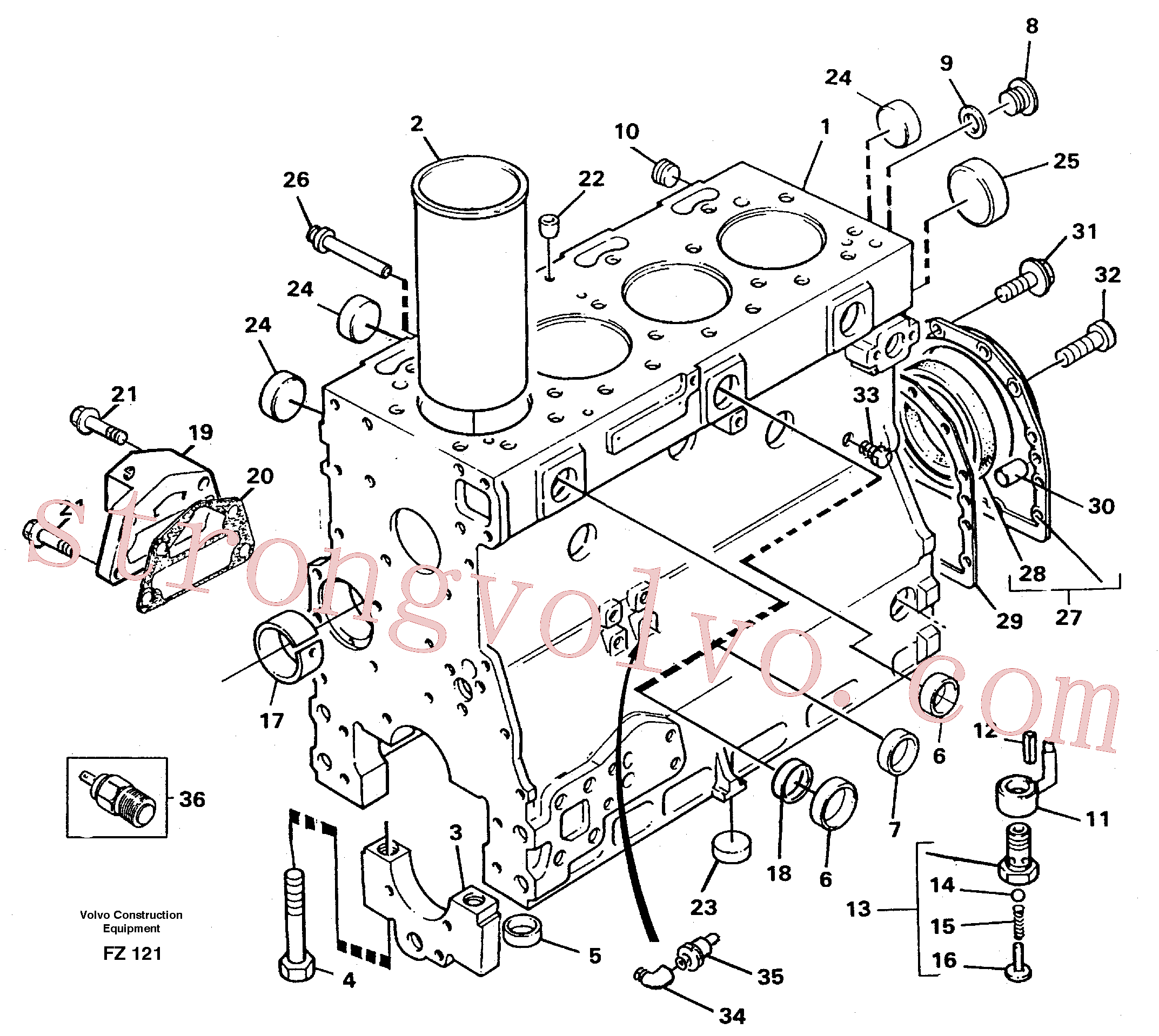 Volvo Montagem VOE968147 Bujão Acessórios