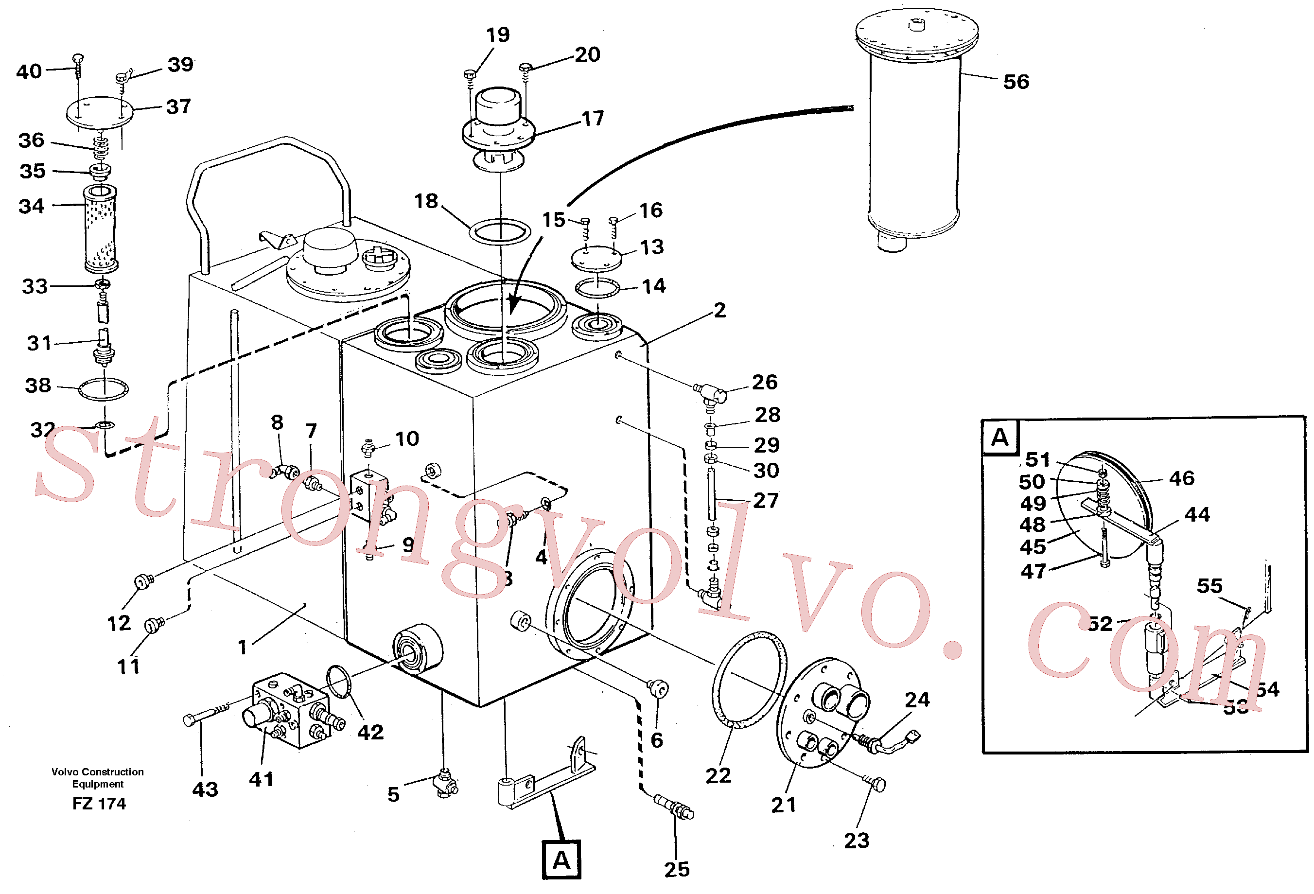 VOE978993 Volvo Depósito de óleo hidráulico(FZ174 Montagem)