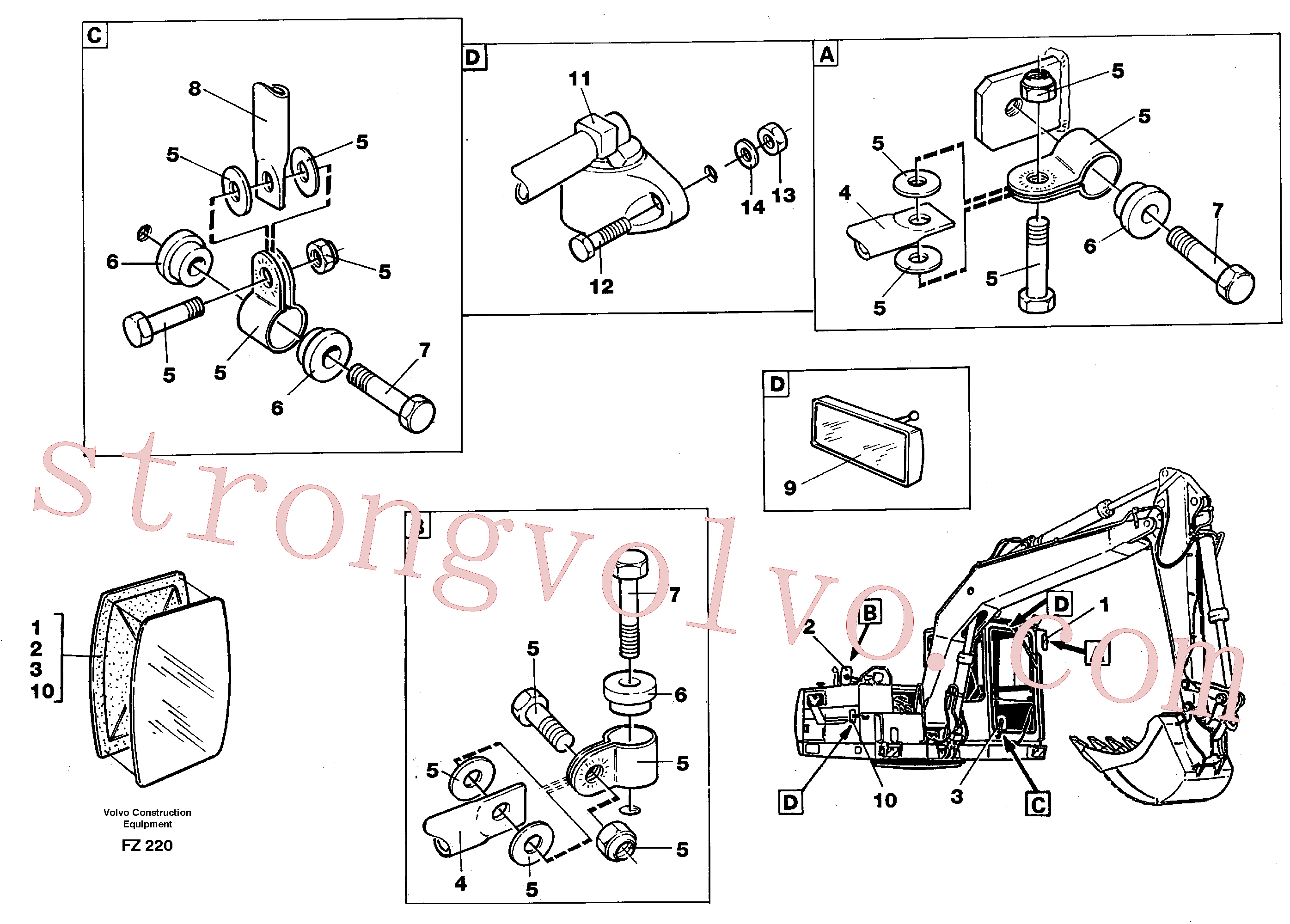 VOE14212844 Braçadeira Volvo escavadeira