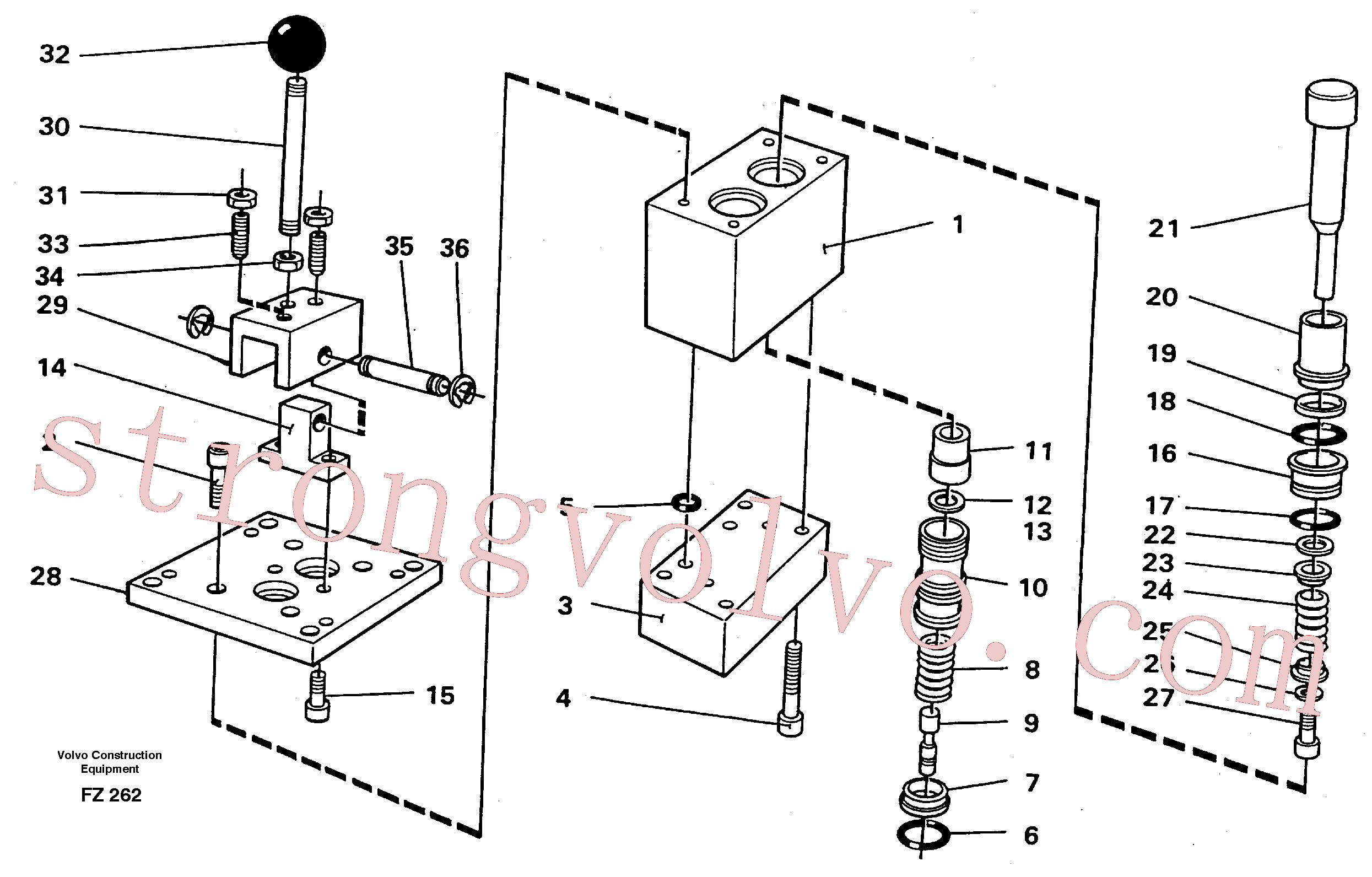 Volvo Acessórios para escavadeira VOE14244422 Alavanca Acessórios