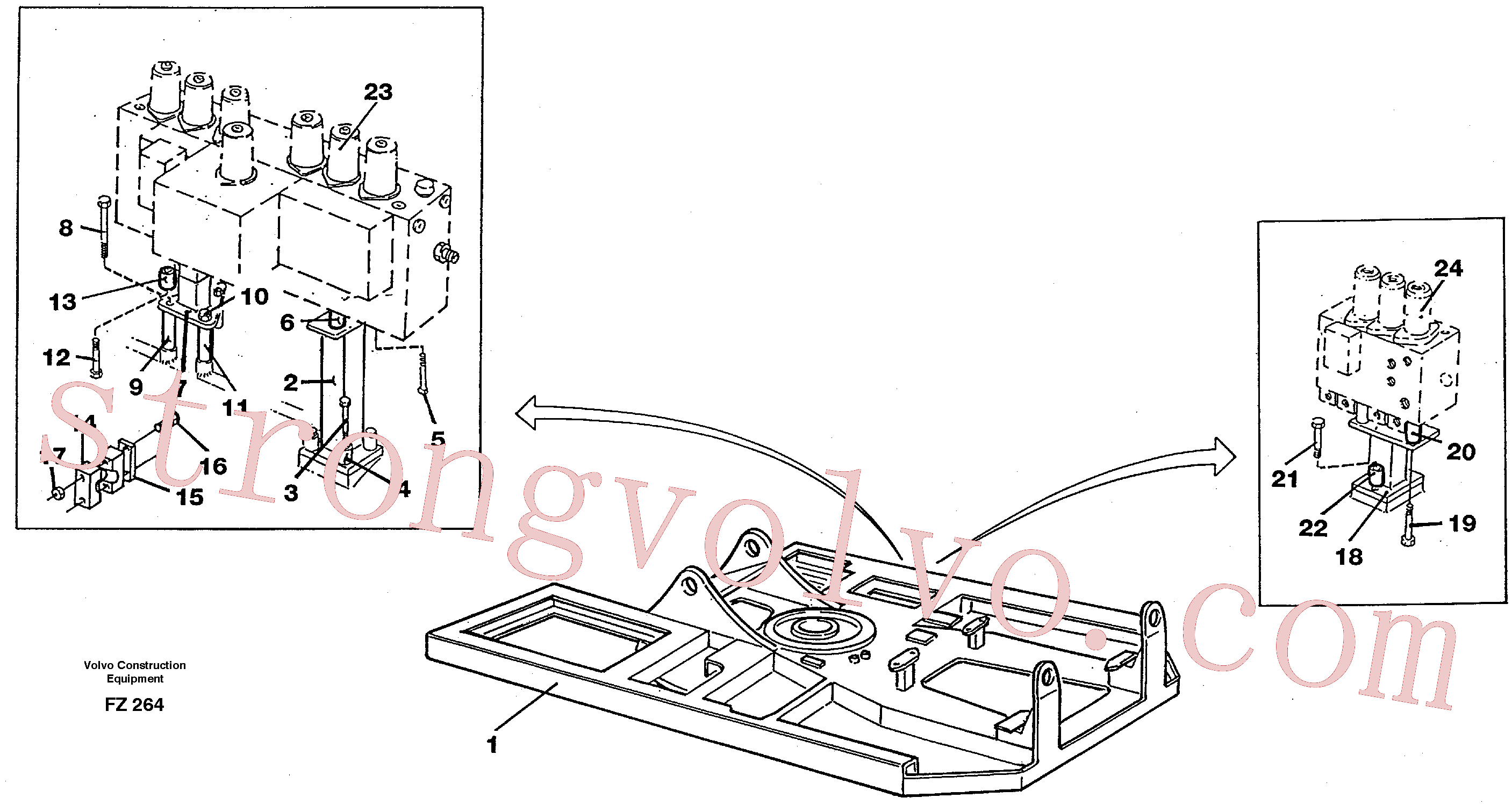 Volvo Montagem VOE14251082 Suporte Acessórios