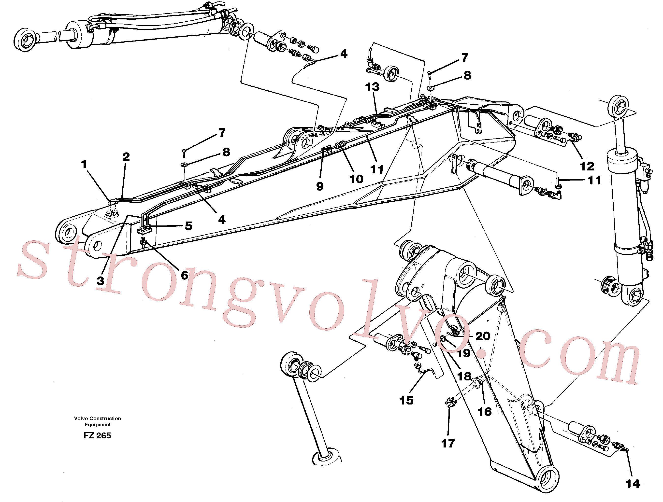 Atacado VOE14253203 Tube Assembly Volvo escavadeira