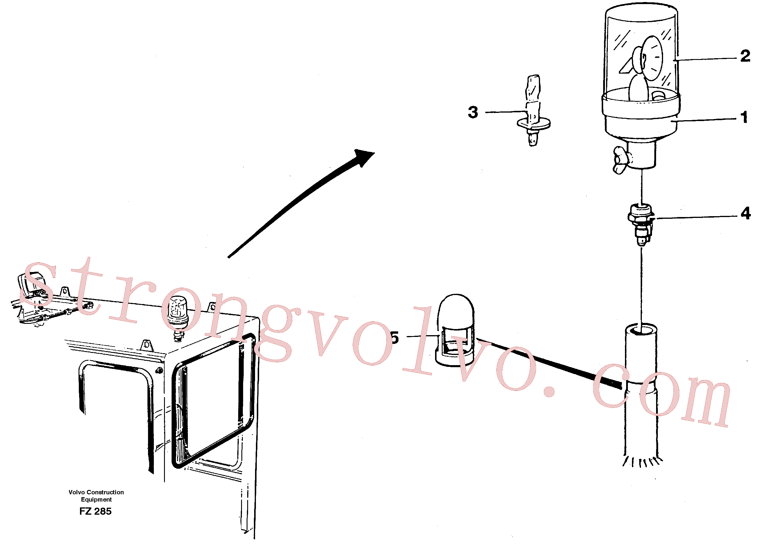 VOE14214374 Volvo Farol rotativo(FZ285 Montagem)