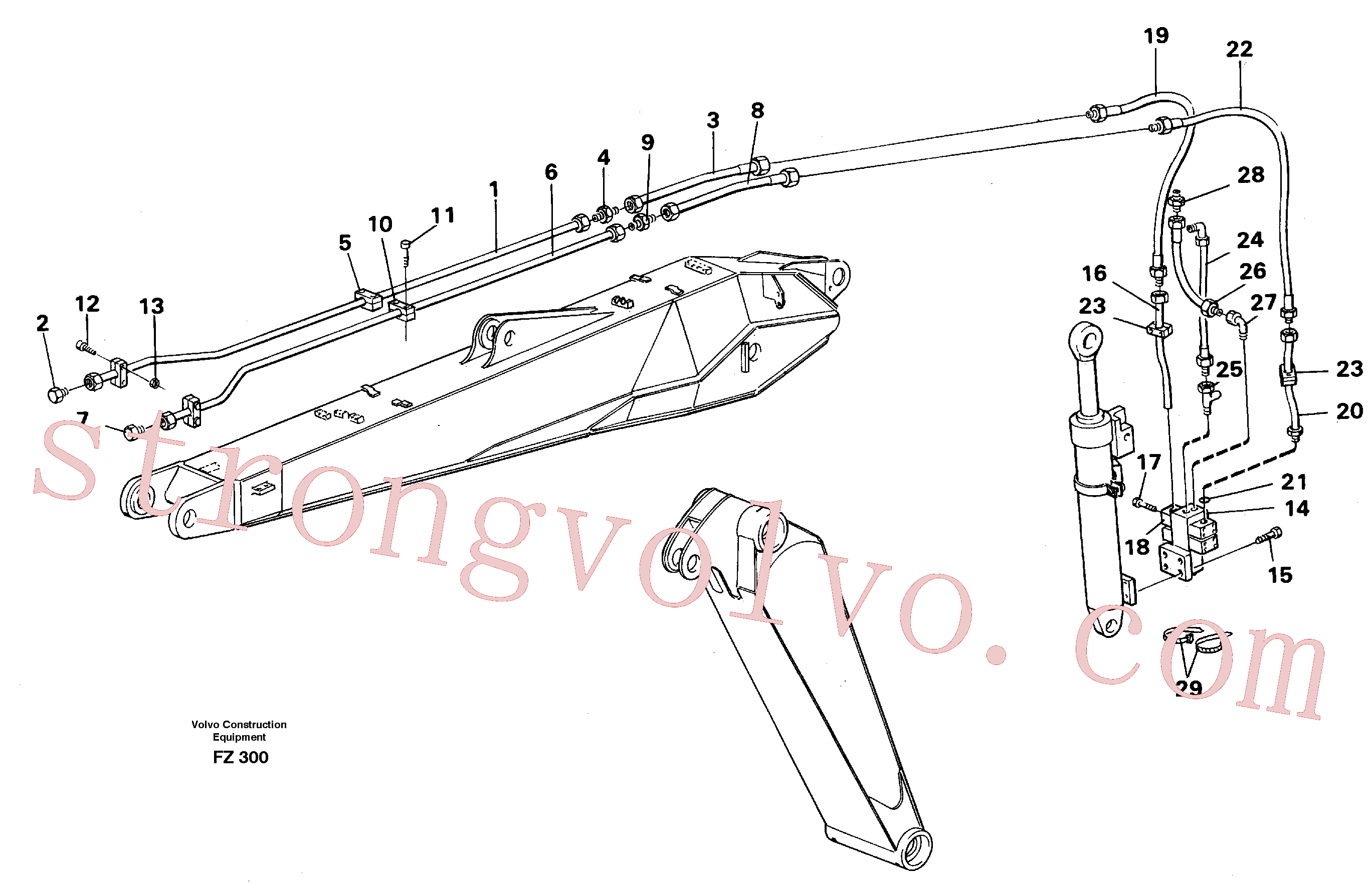 Atacado VOE14252808 Tube Assembly Volvo escavadeira