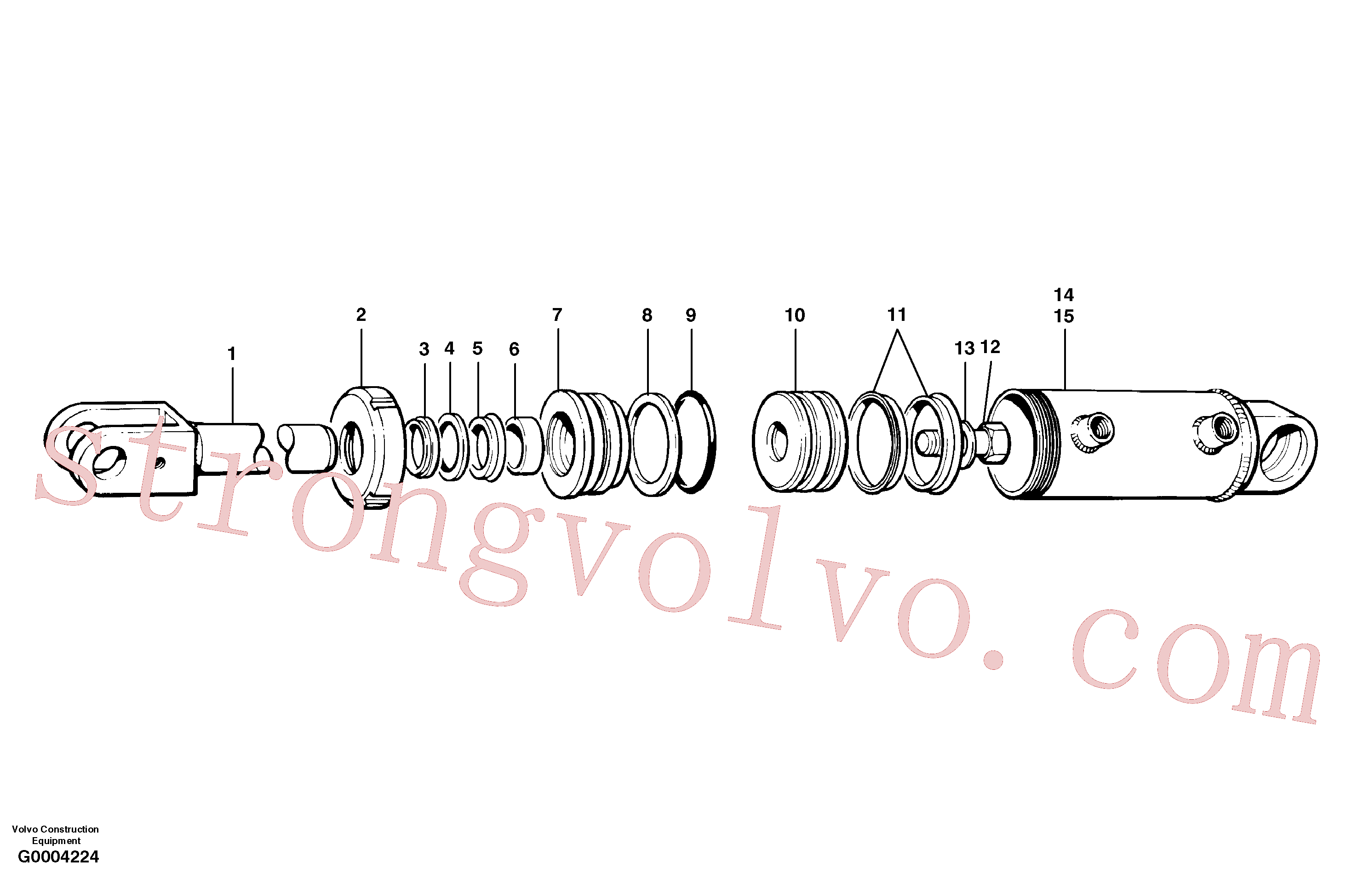 CH97828 Volvo Cilindros de sopé(G0004224 Montagem)
