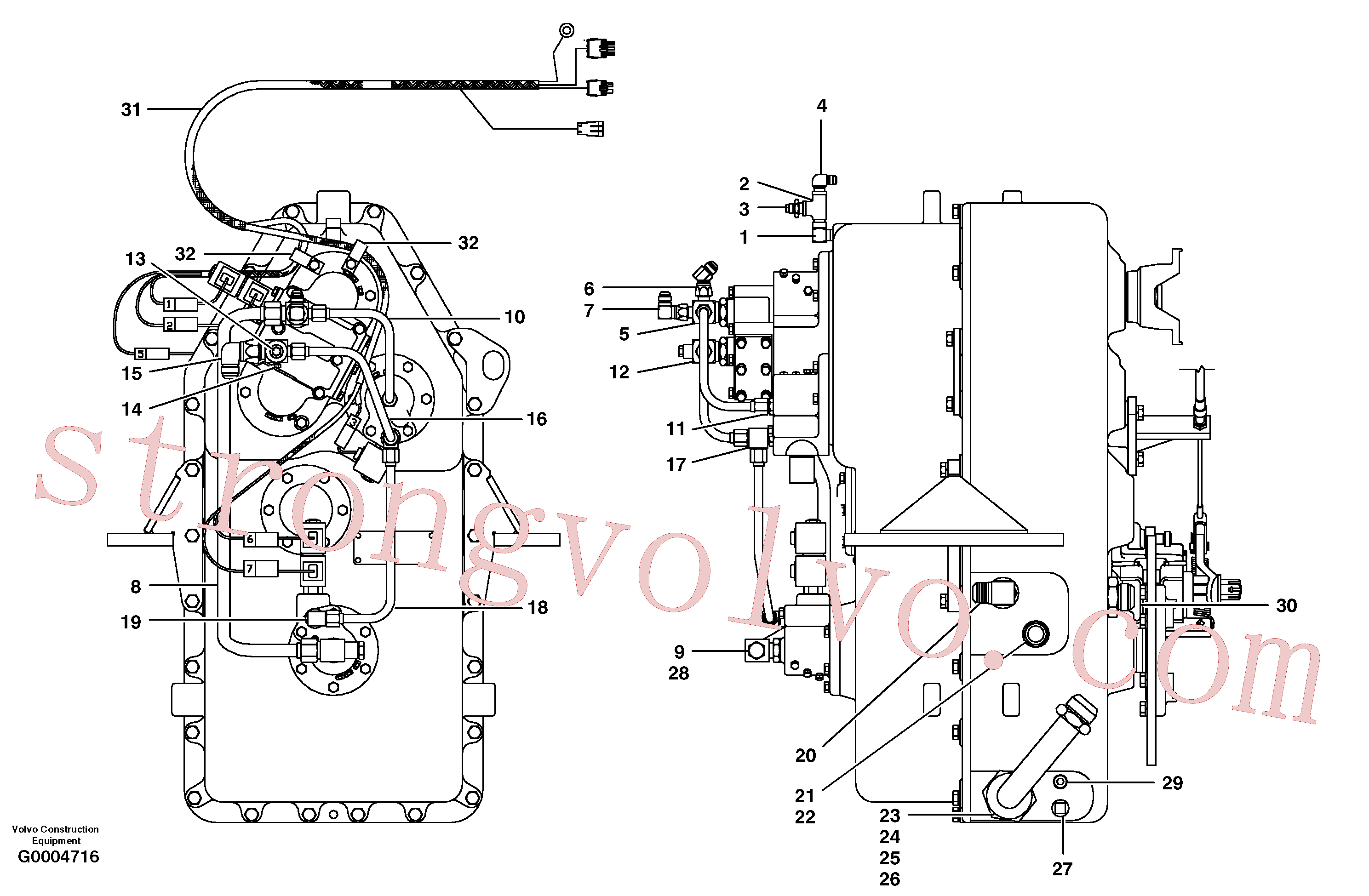China Made VOE984775 O-ring Volvo Acessórios para escavadeira