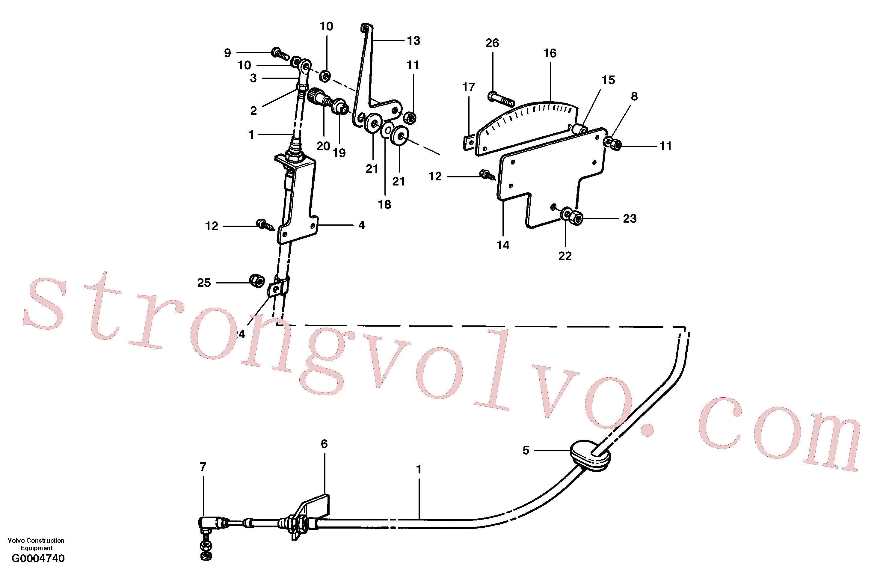 CH32316 Volvo Indicador de articulação(G0004740 Montagem)