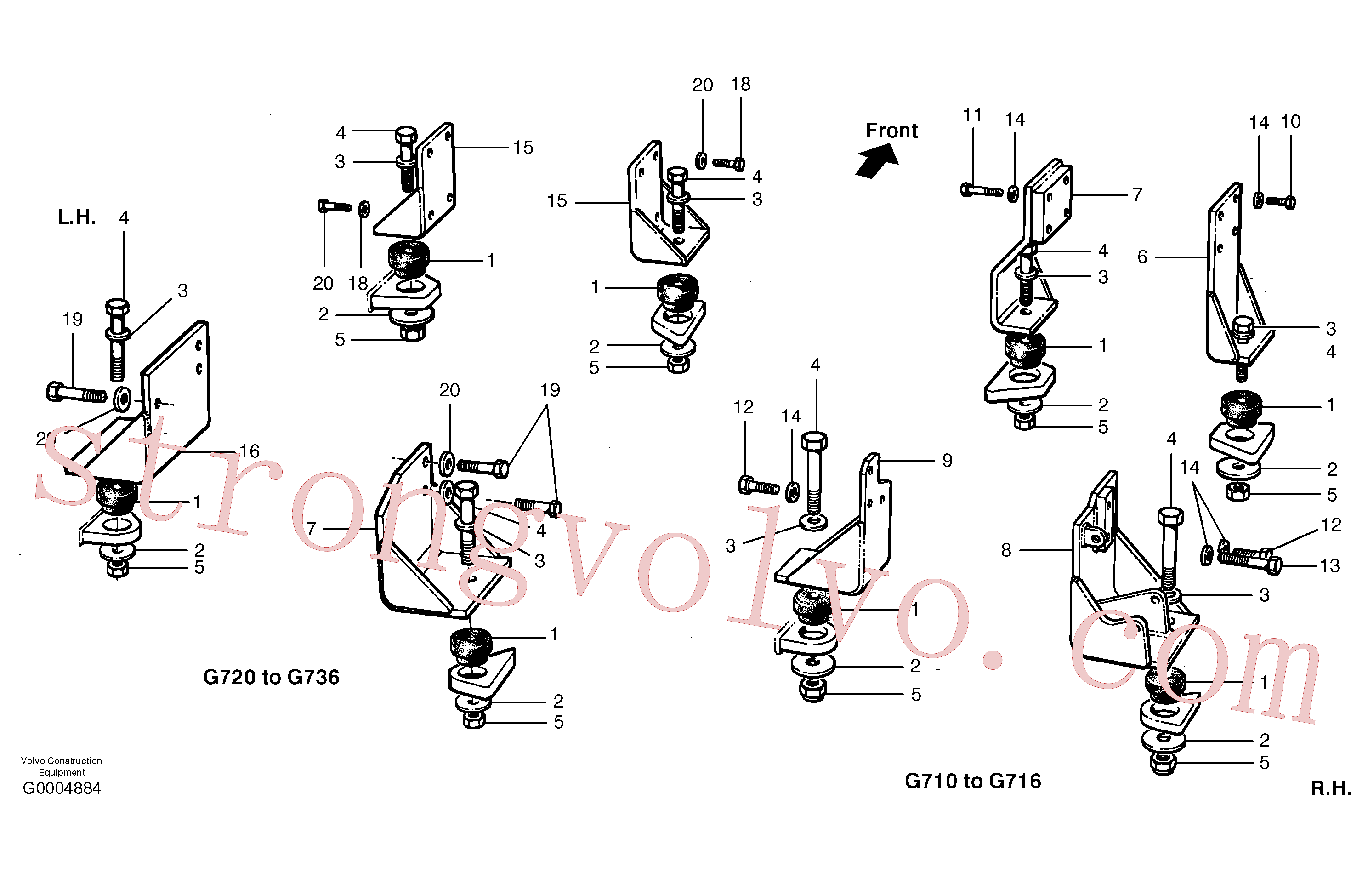 VOE983720 Parafuso sextavado Inscreva-se para Volvo Acessórios para escavadeira