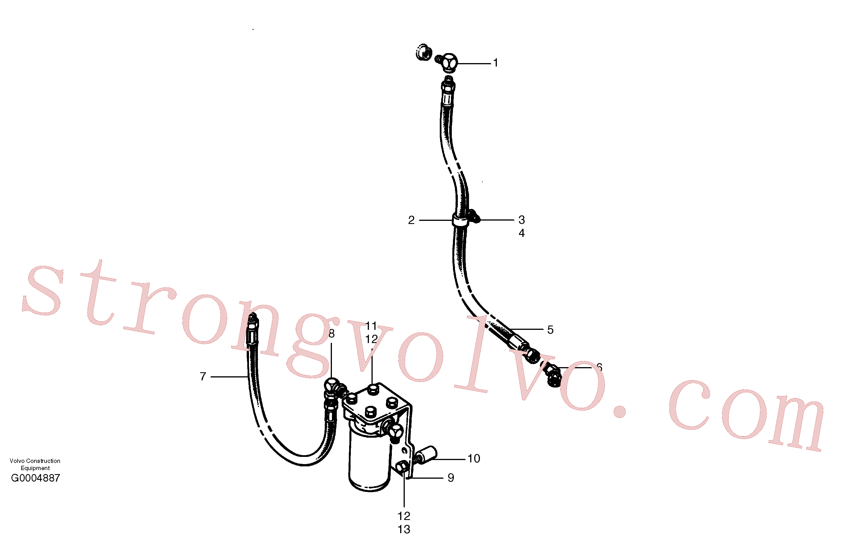 CH32319 Volvo Circuito de combustível(G0004887 Montagem)