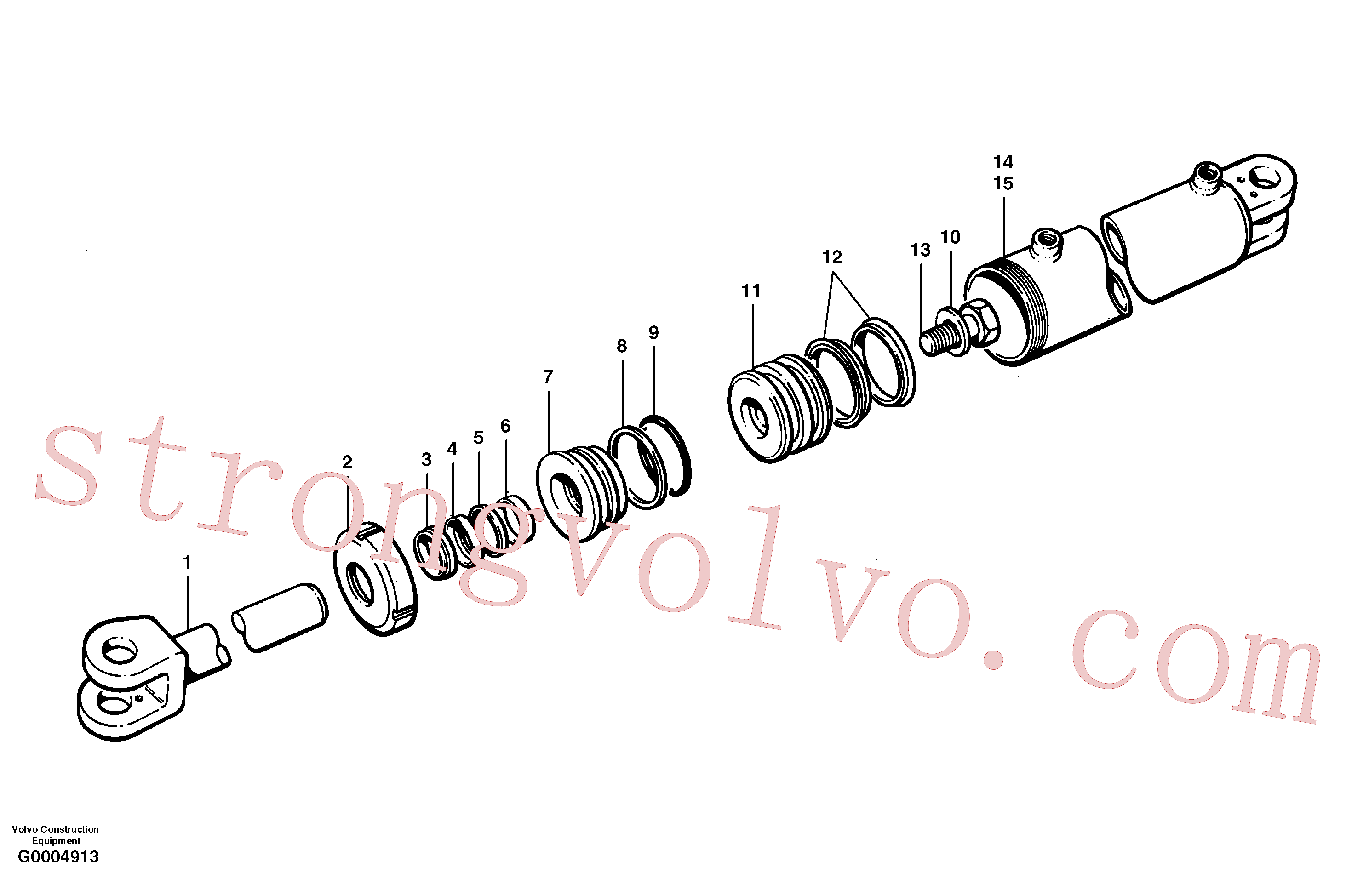 CH43074 Volvo Cilindros de articulação(G0004913 Montagem)