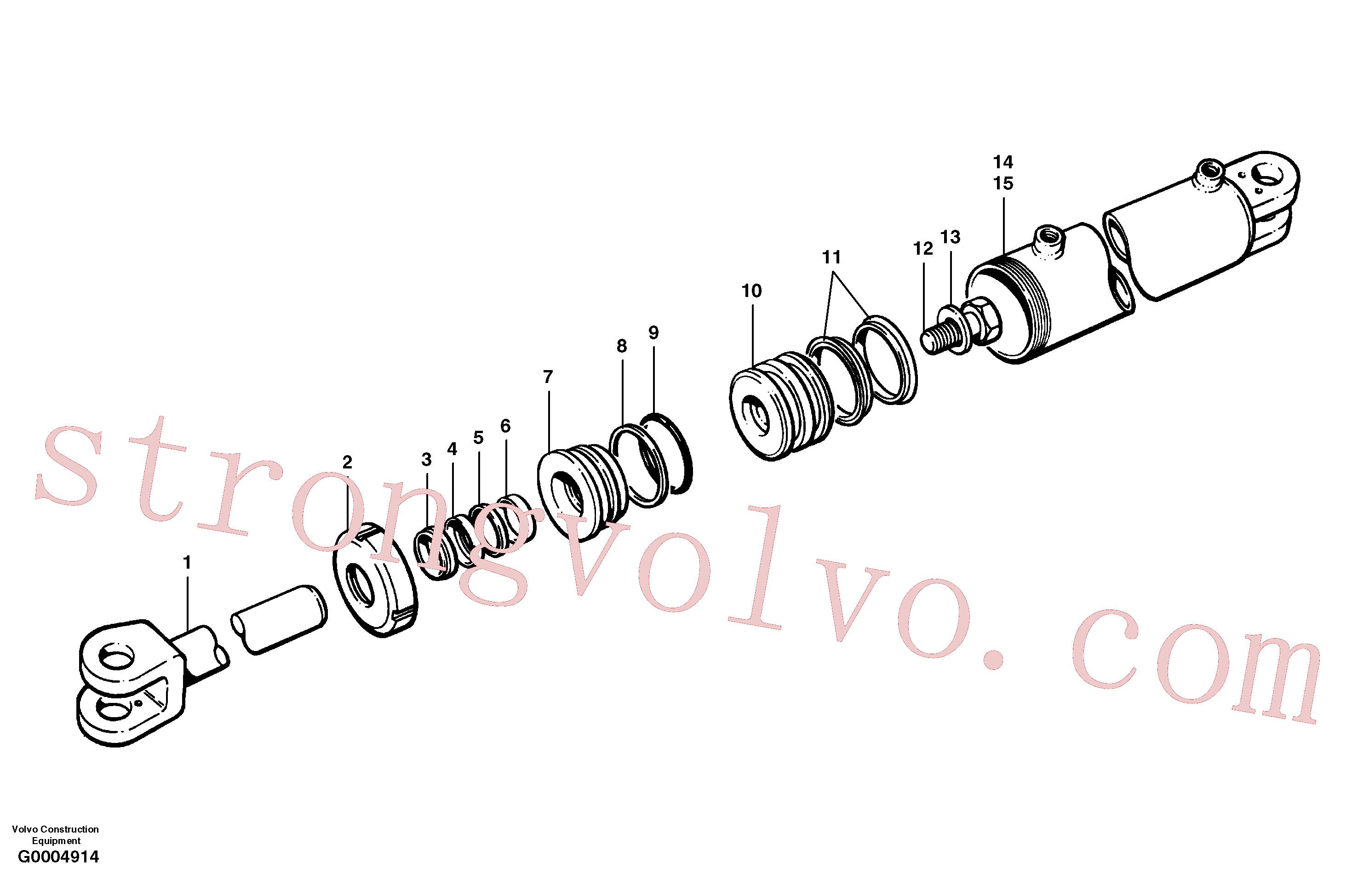 CH59189 Volvo Cilindros de articulação(G0004914 Montagem)