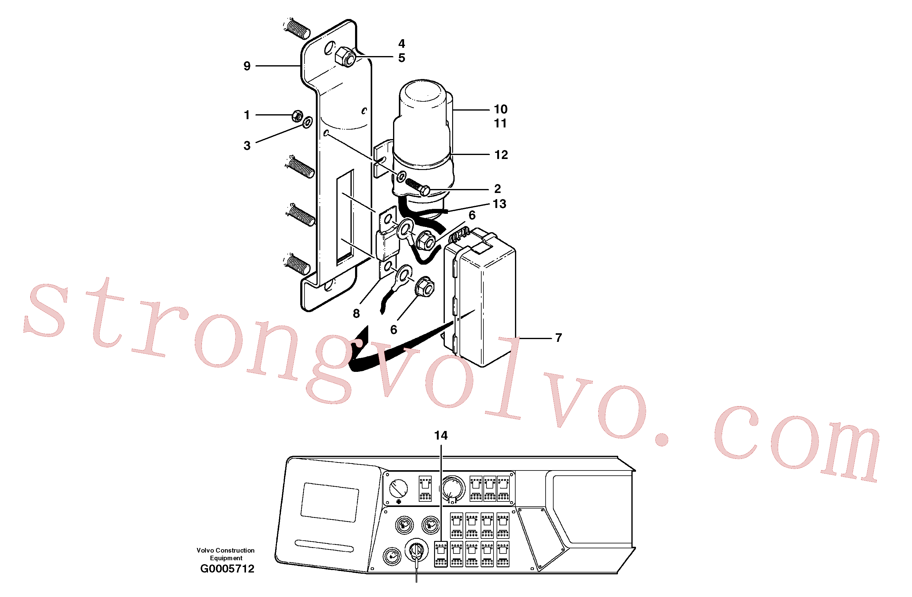Volvo Acessórios para escavadeira VOE983404 Porca sextavada Acessórios