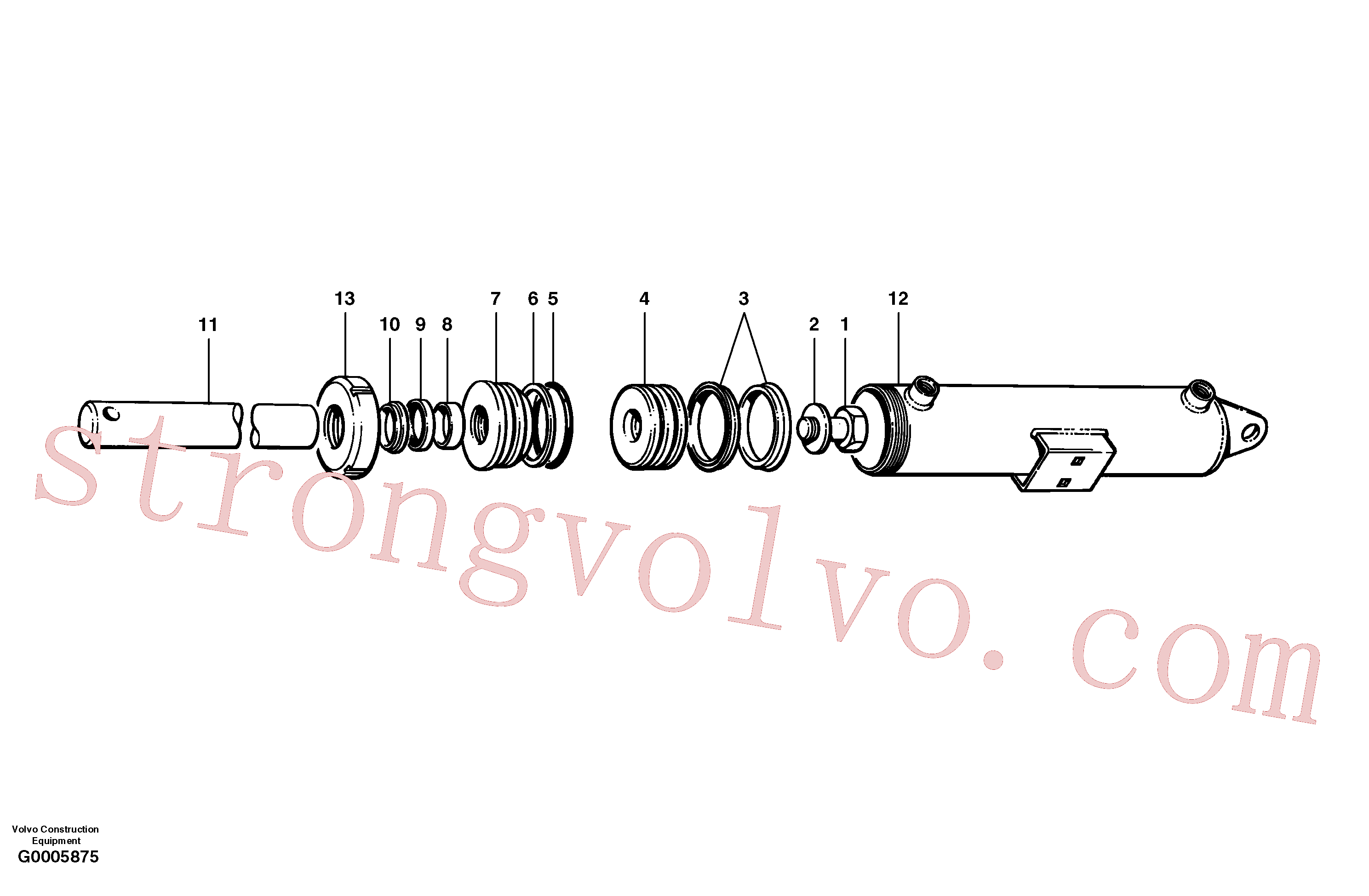 CH44244 O-ring Volvo escavadeira