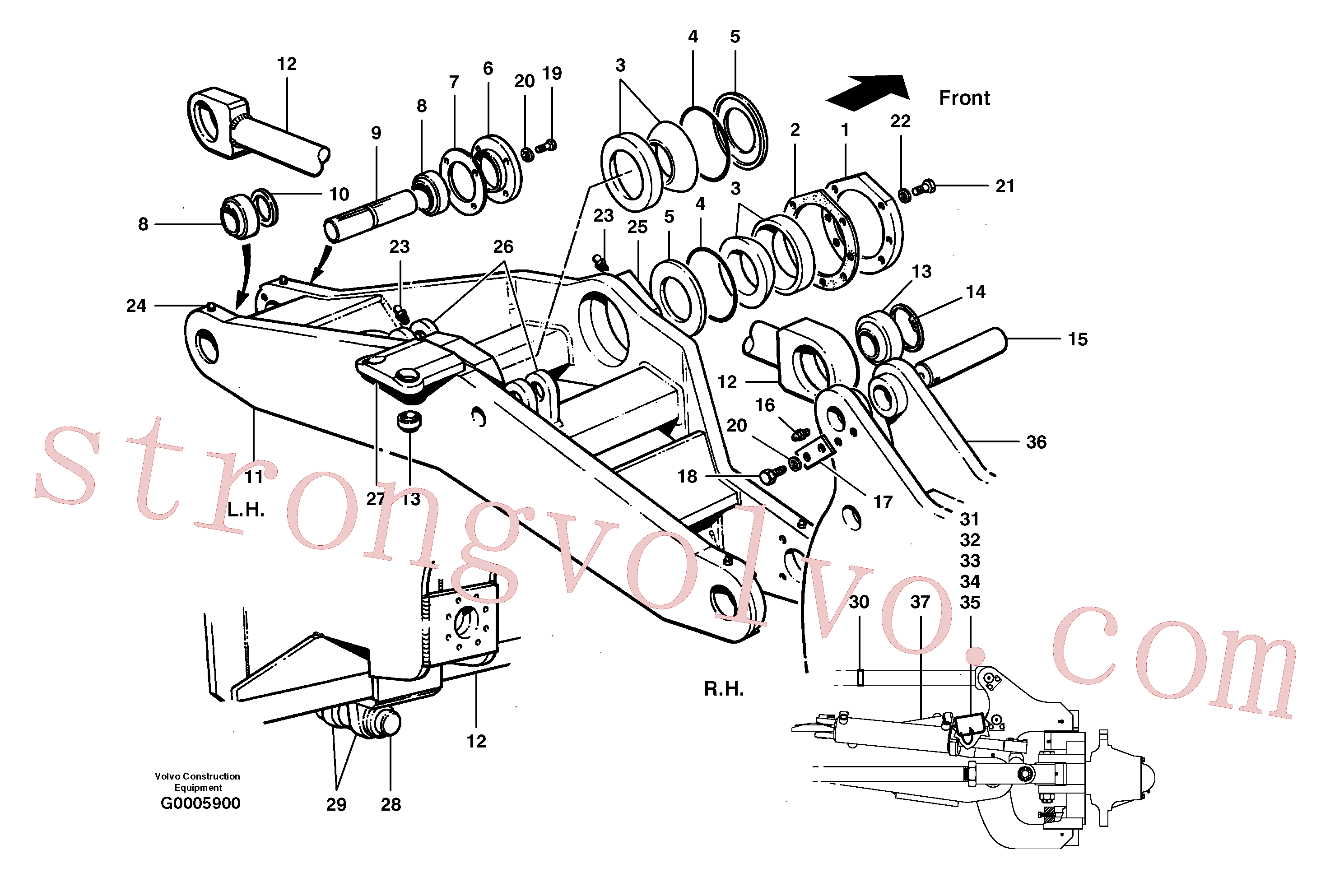 CH50A-0606ZI Volvo Eixo dianteiro(G0005900 Montagem)