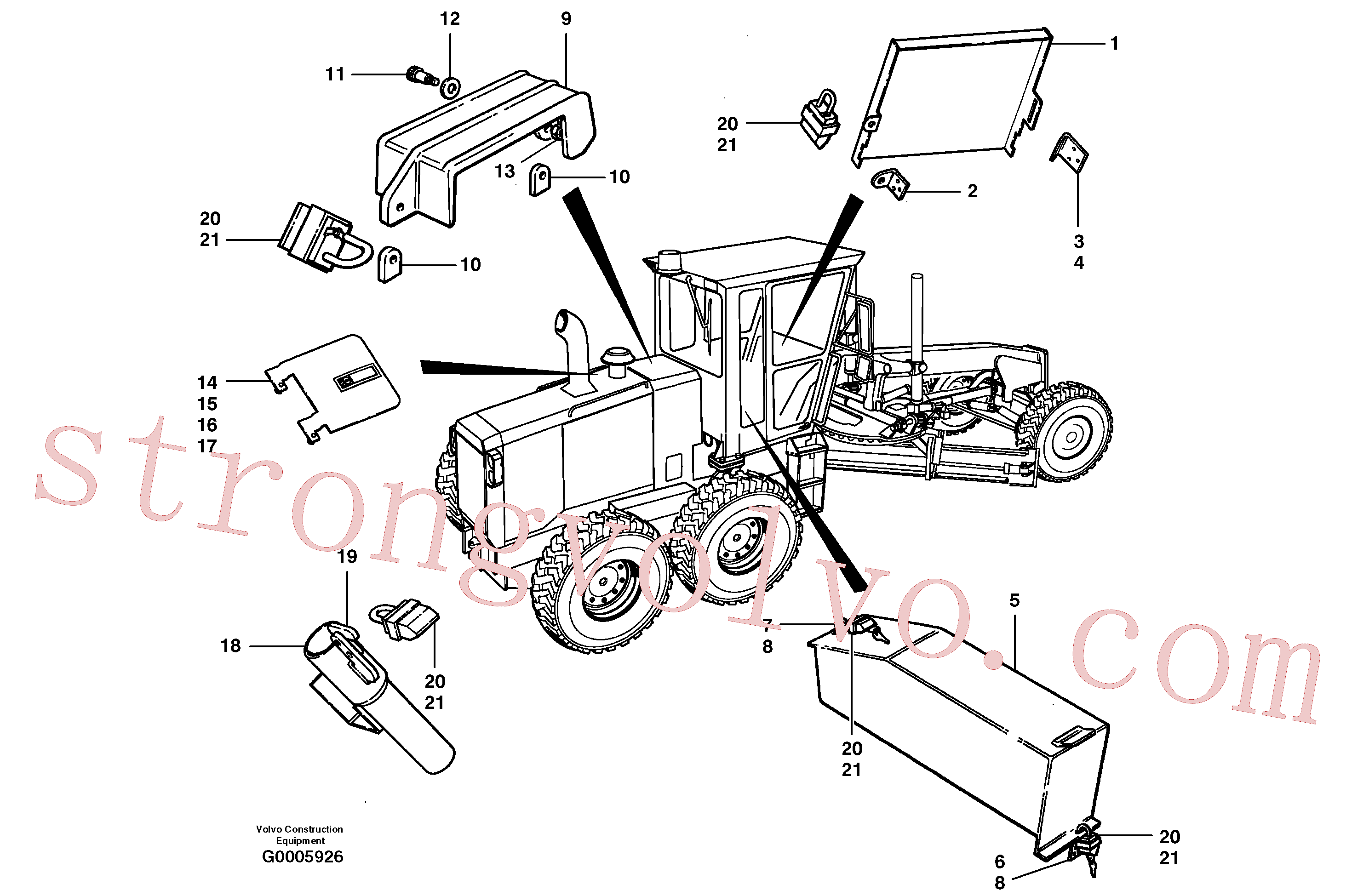 VOE983261 Volvo Equipamento de protecção contra vandalismo(G0005926 Montagem)