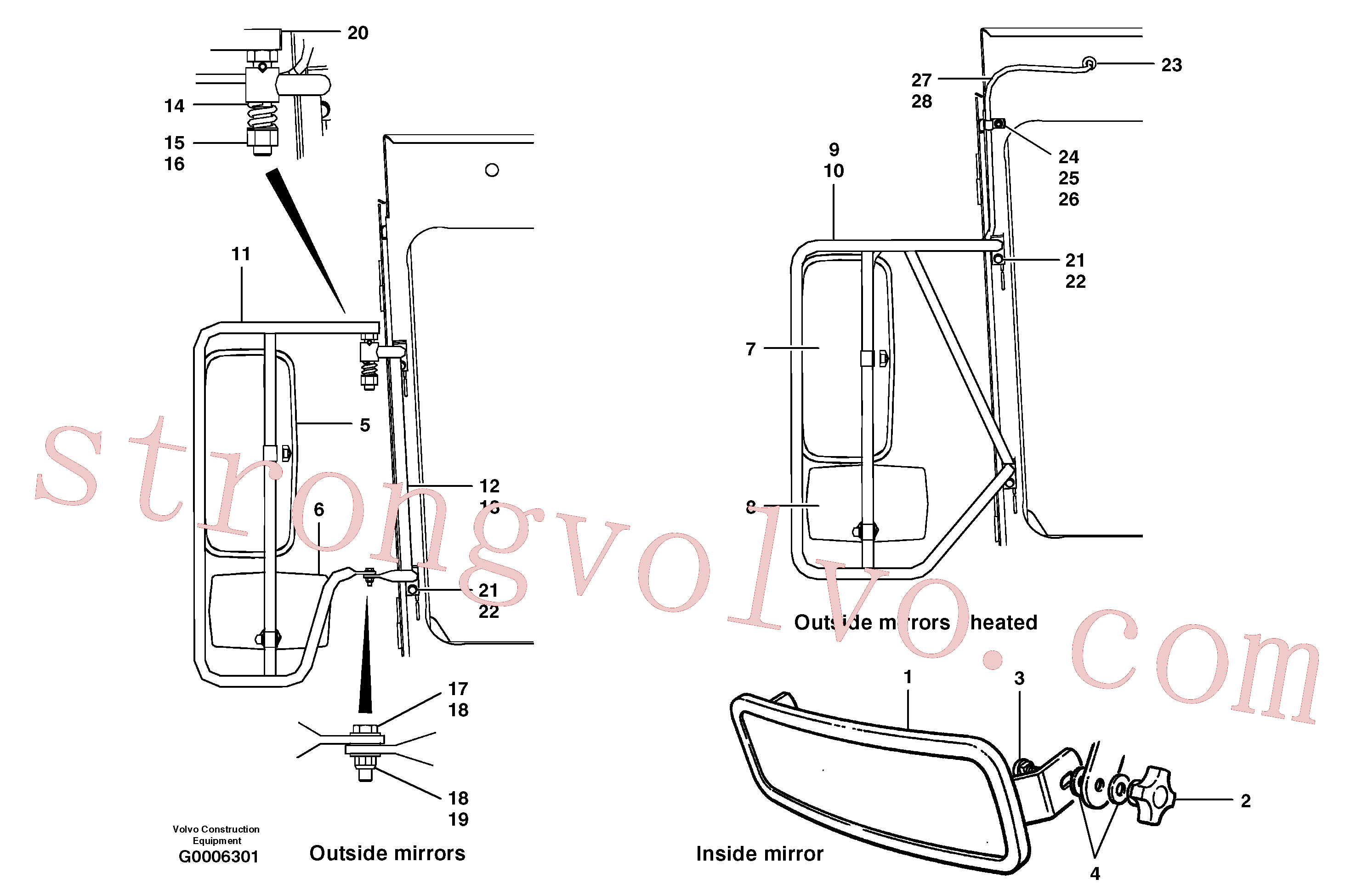 CH32317 Volvo Espelhos(G0006301 Montagem)