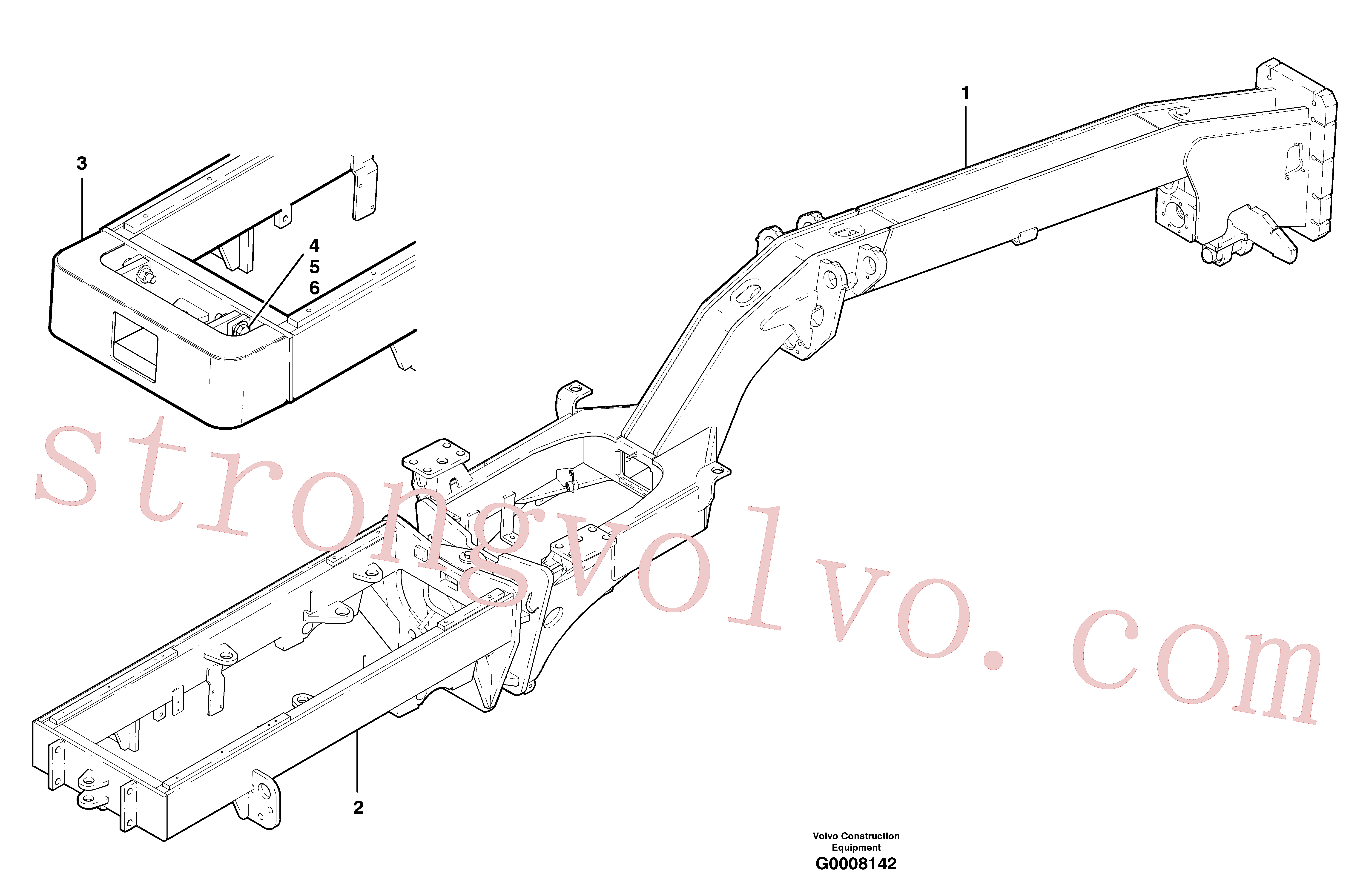 China Made RM96719992 Parafuso sextavado Volvo Acessórios para escavadeira