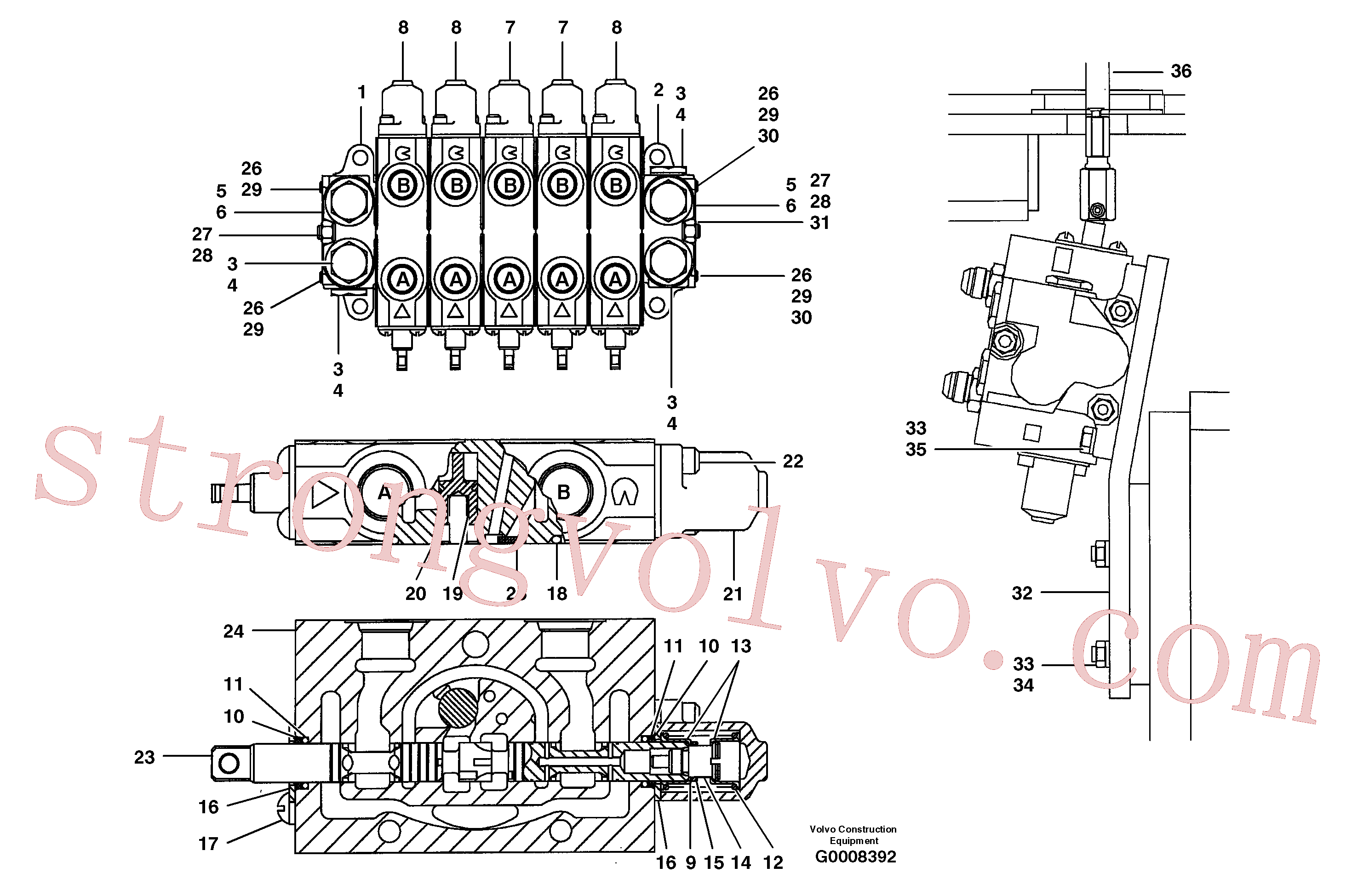 Volvo Acessórios para escavadeira CH30A-06ZI Porca sextavada Acessórios