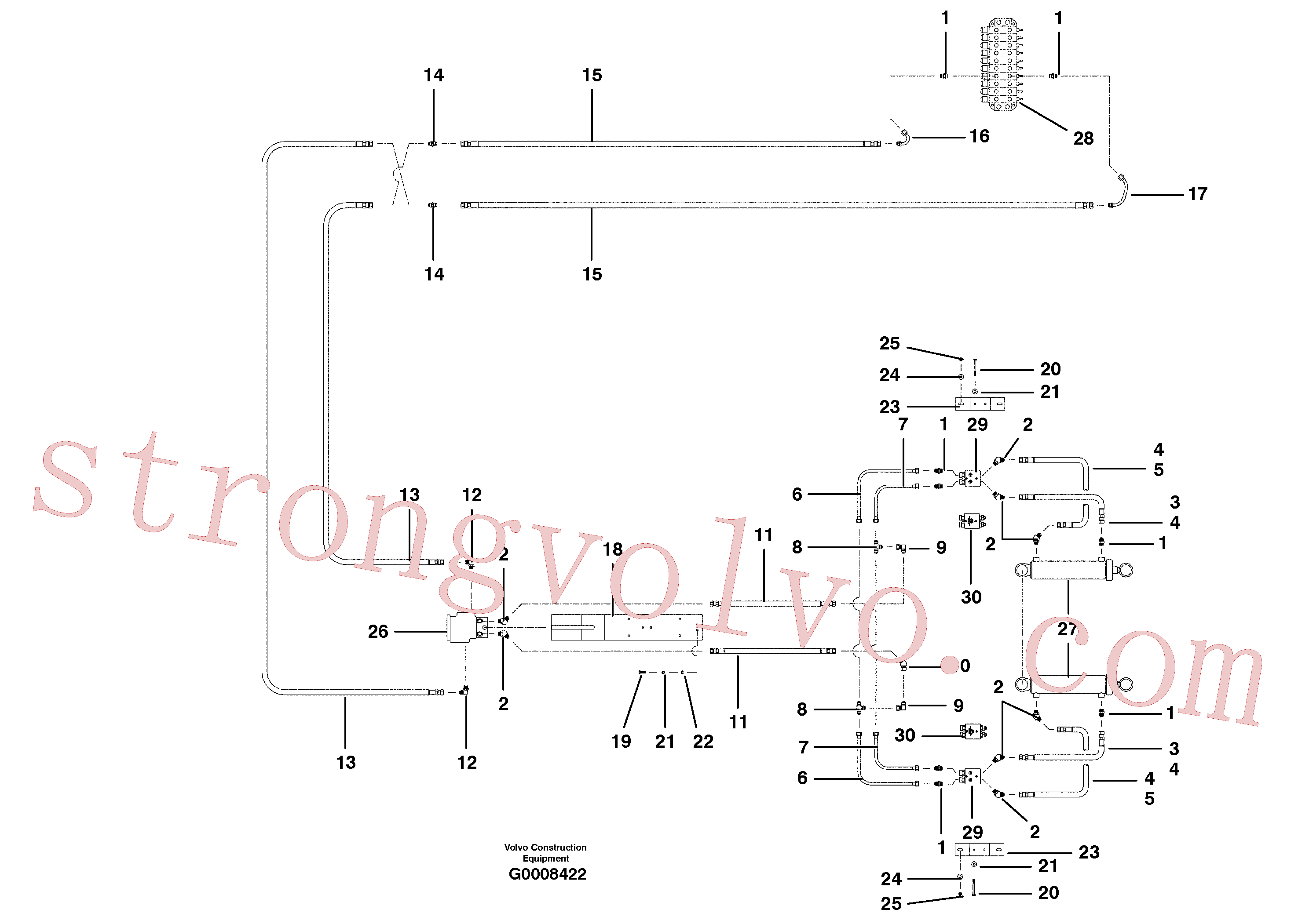 Volvo Montagem CH50A-0508ZI Parafuso sextavado Acessórios