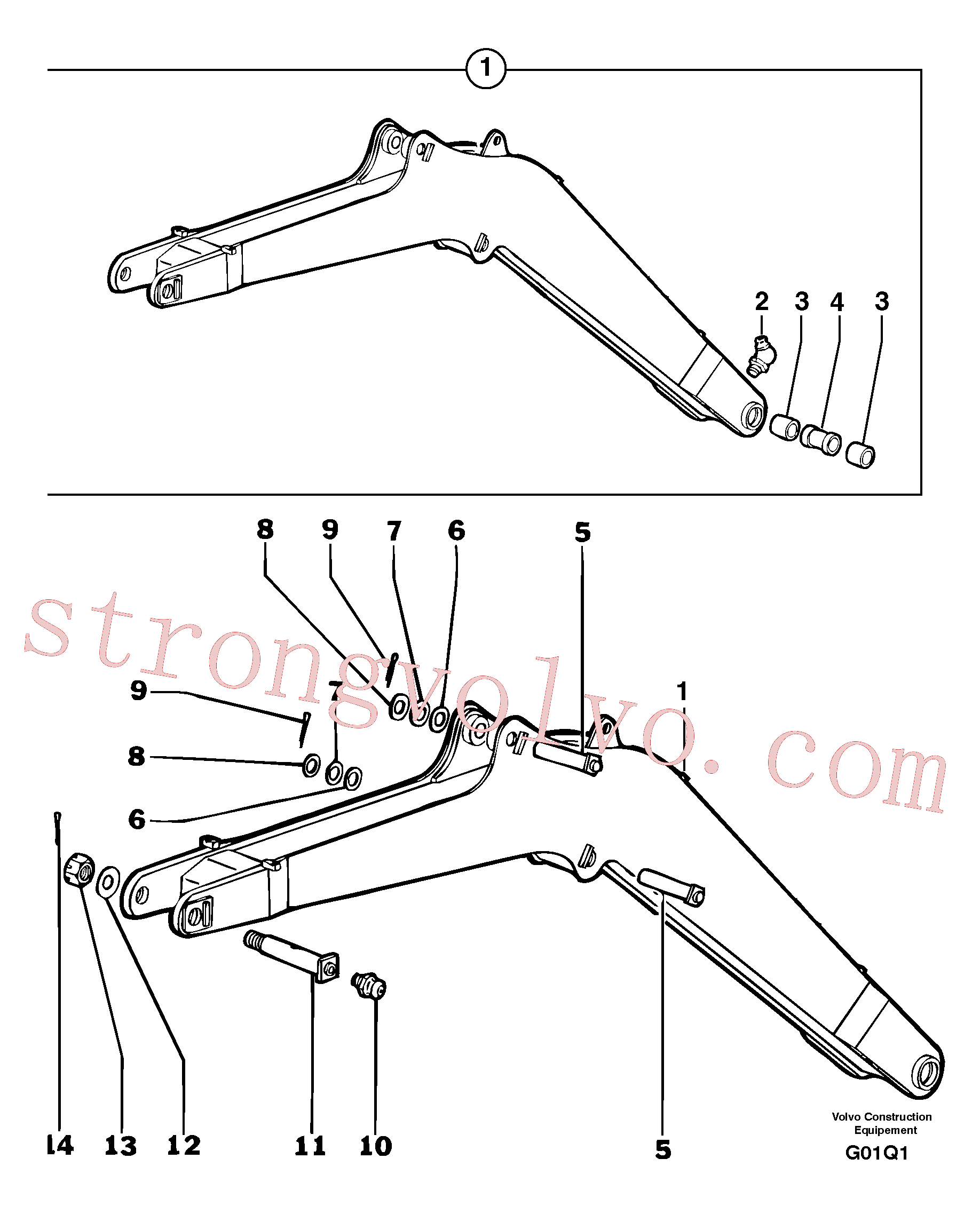Volvo Montagem PJ4090003 Stub Axle Acessórios