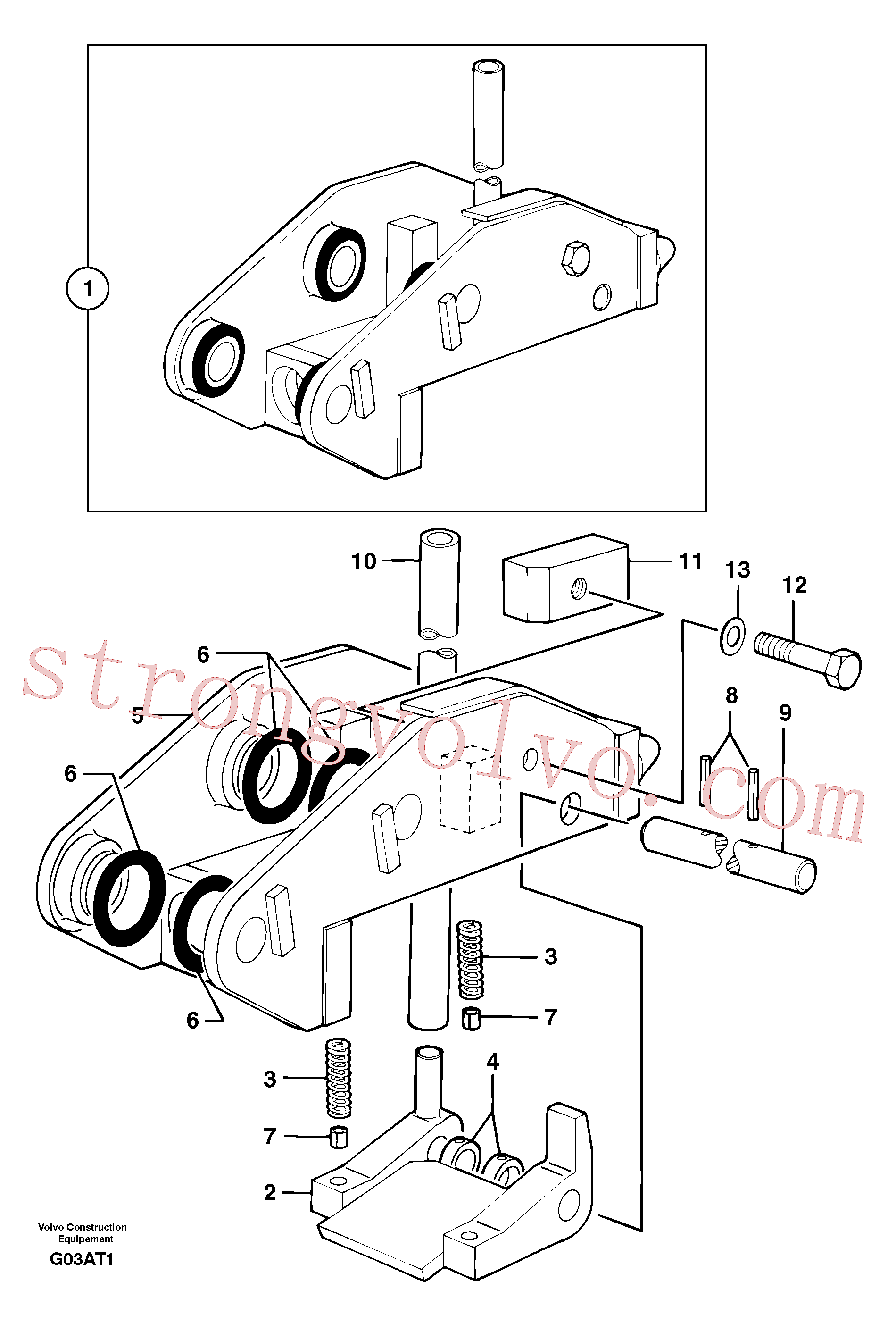China Made VOE11806487 Mola Volvo Acessórios para escavadeira